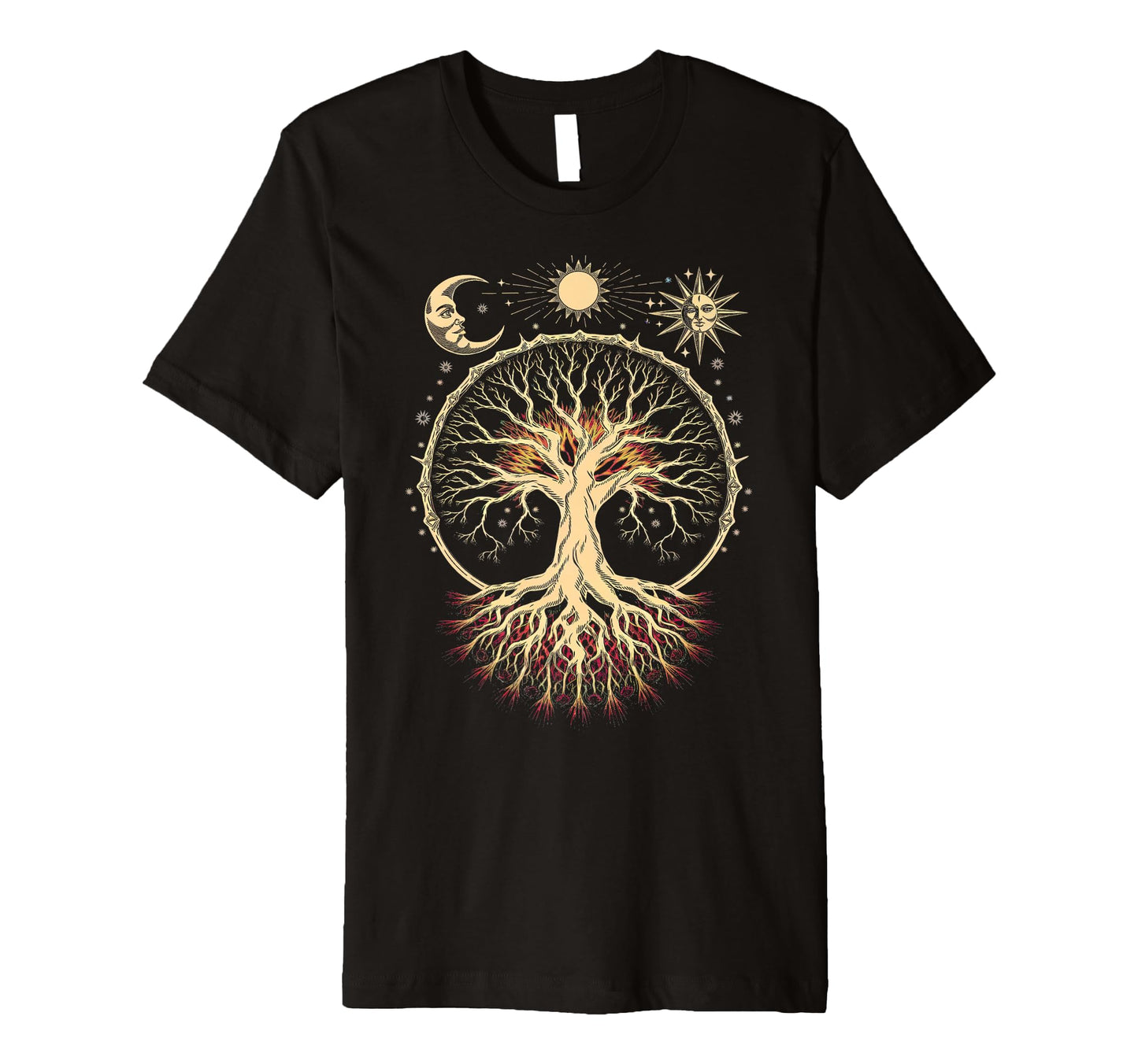 Tree Life Moon Sun Bohemian Boho T-Shirt - Casual Everyday Wear Men Women - T-Shirt, Sweatshirt, Hoodie