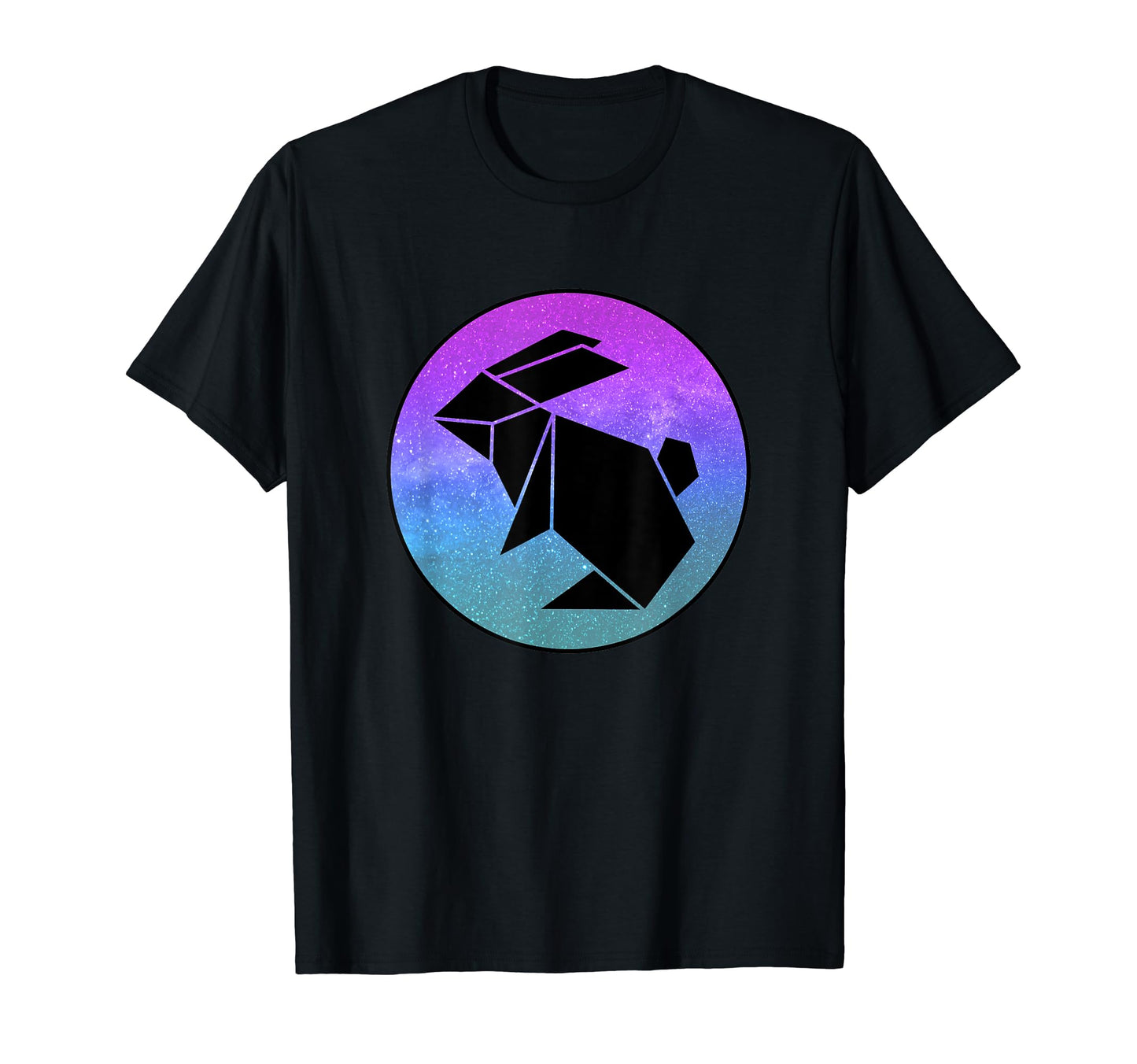 Rabbit Bunny Origami Galaxy Vaporwave T-Shirt - Minimalist Print Unisex - T-Shirt, Sweatshirt, Hoodie