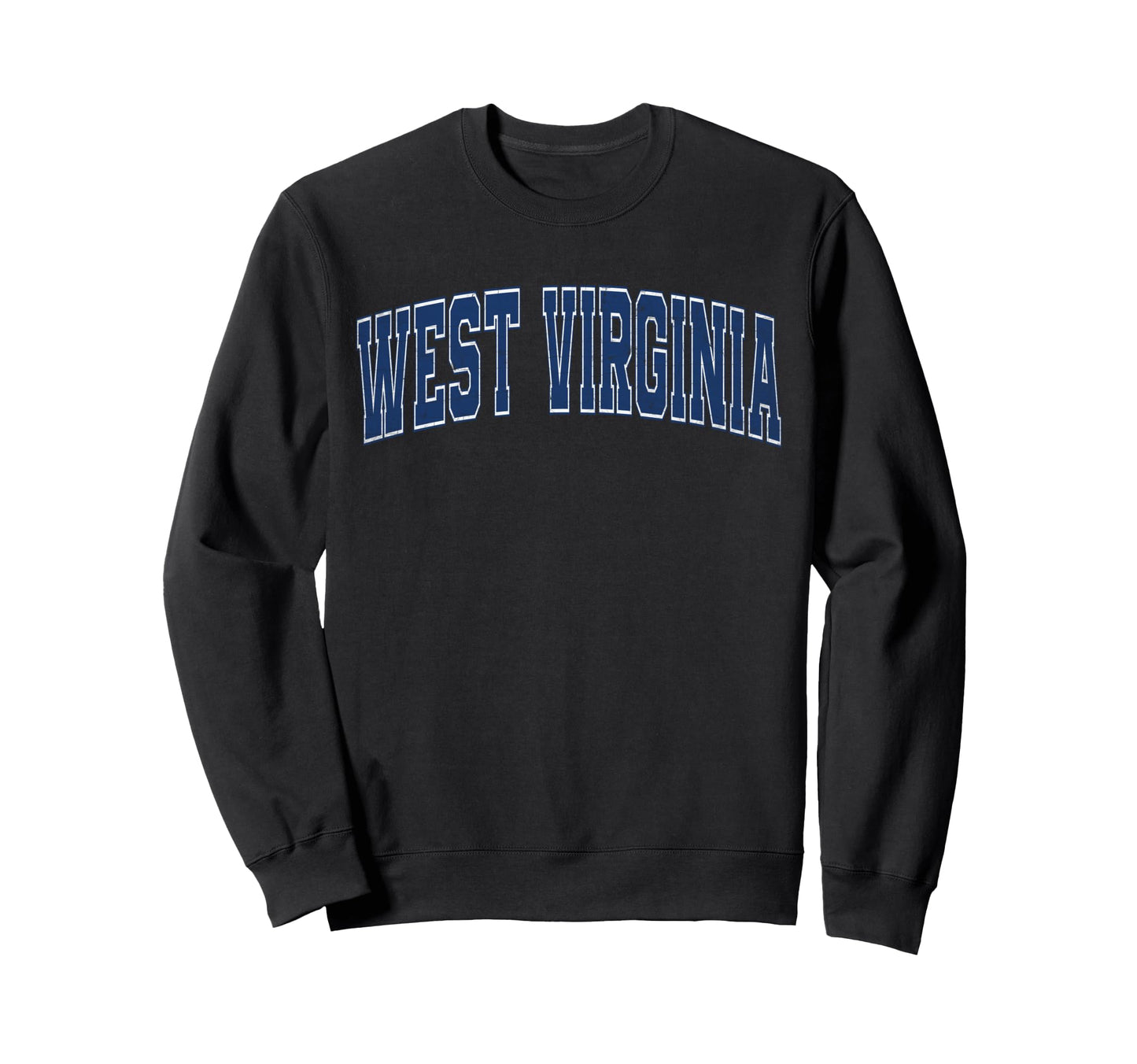 West Virginia Blue Text Sweatshirt - Unique Graphic for Adults - T-Shirt, Sweatshirt, Hoodie