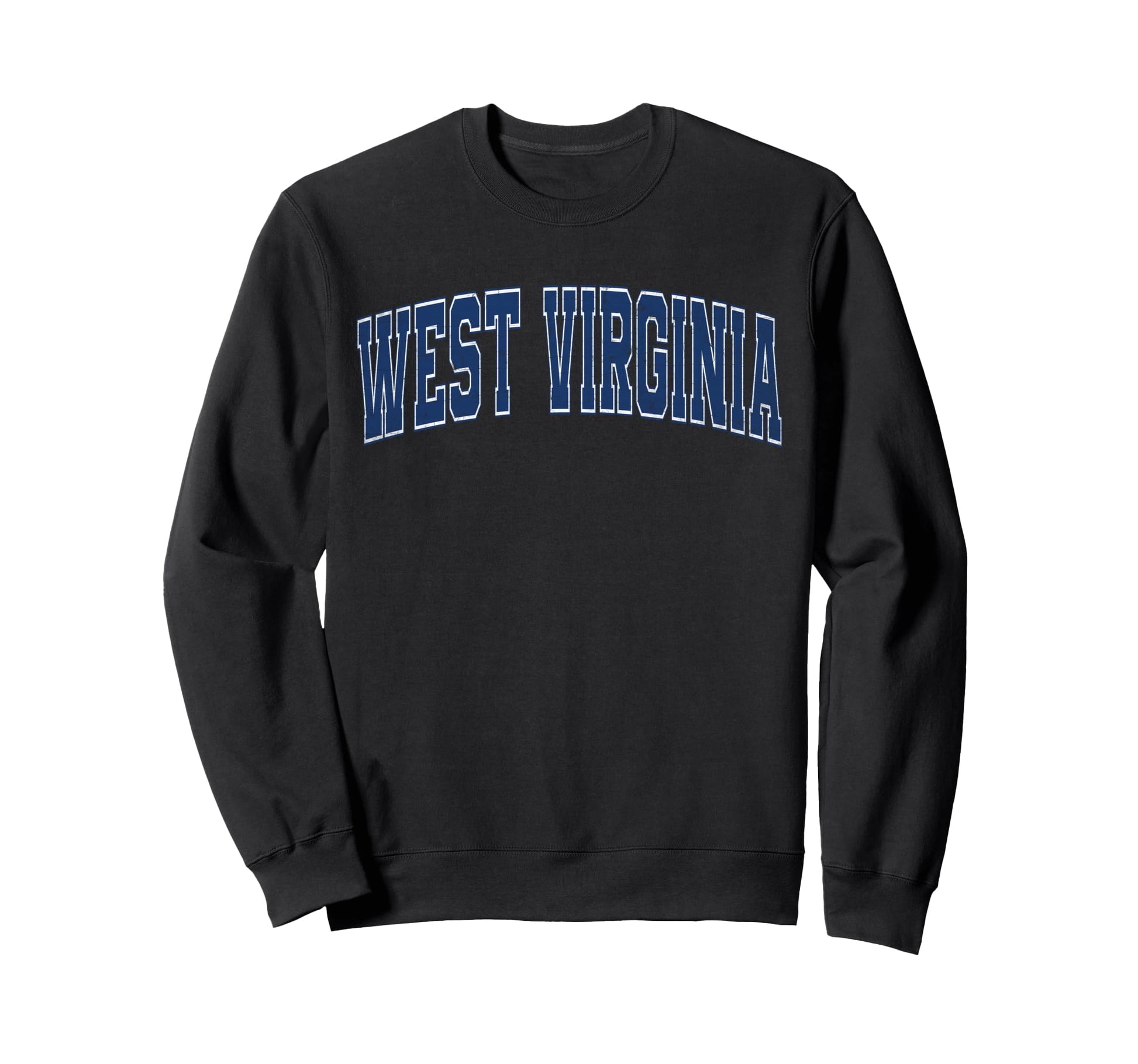 West Virginia Blue Text Sweatshirt - Unique Graphic for Adults - T-Shirt, Sweatshirt, Hoodie