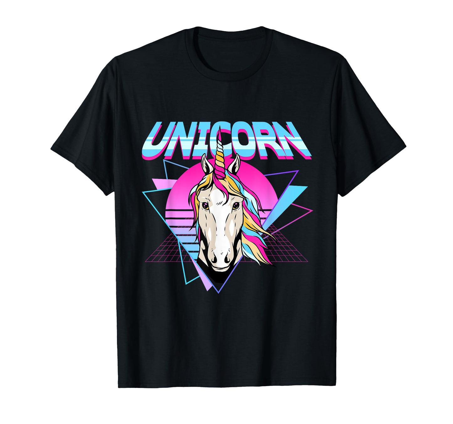 Unicorn 80S Aesthetic Vaporwave T-Shirt - Casual Everyday Wear for Adults - T-Shirt, Sweatshirt, Hoodie