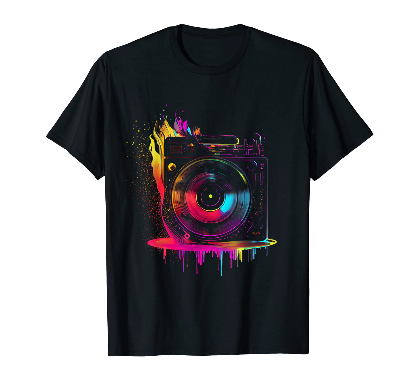 Vinyl 80S Record Turntable T-Shirt - Trendy Graphic Unisex - T-Shirt, Sweatshirt, Hoodie
