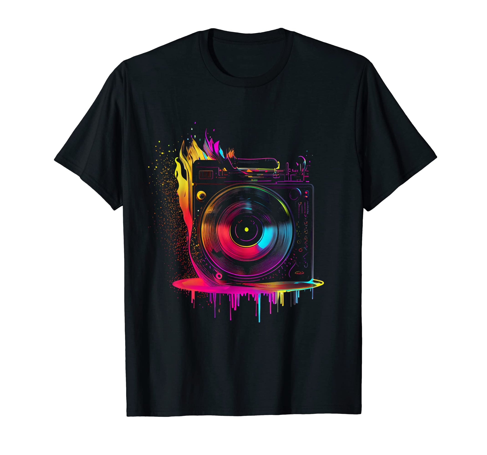 Vinyl 80S Record Turntable T-Shirt - Trendy Graphic Unisex - T-Shirt, Sweatshirt, Hoodie