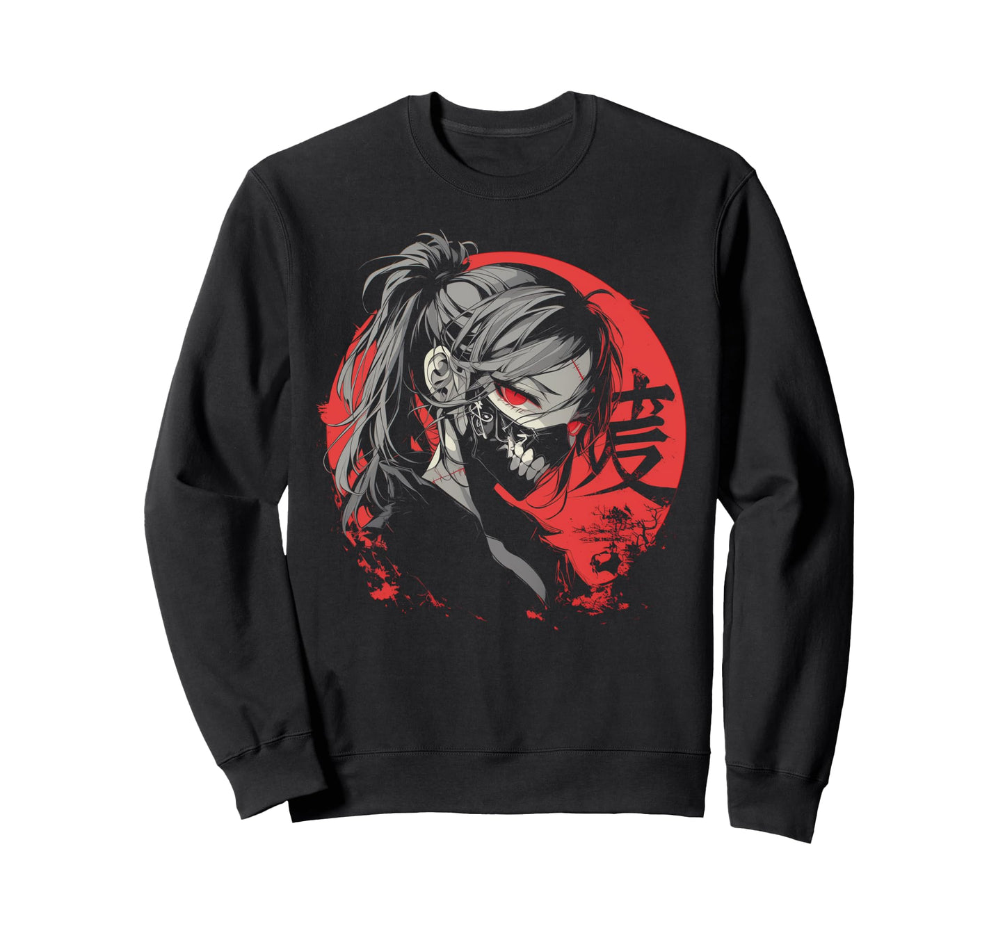 Goth Grunge Demon Anime Waifu Sweatshirt - Fun Novelty Design for Adults - T-Shirt, Sweatshirt, Hoodie