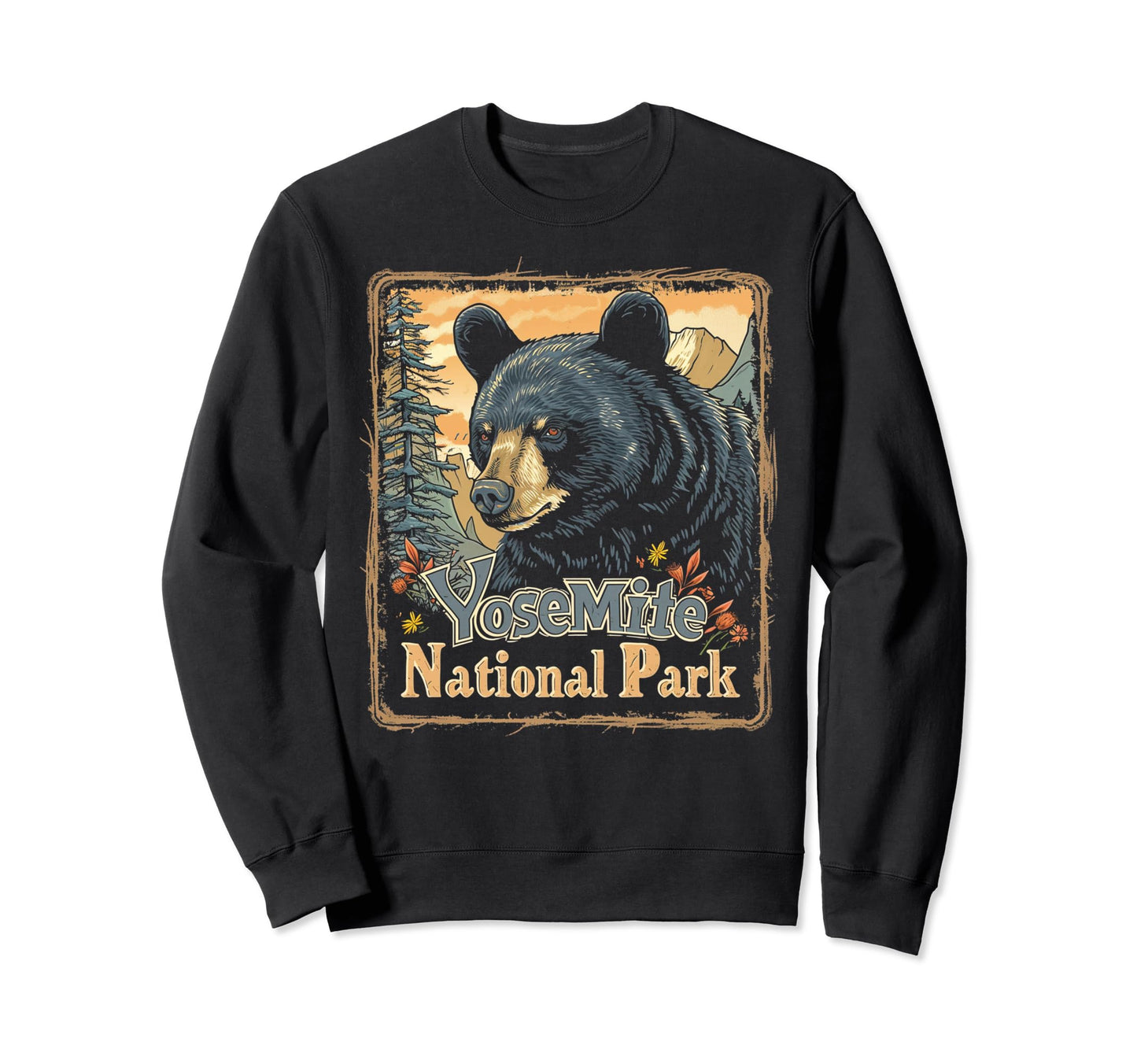 Yosemite Us National Park Sweatshirt - Minimalist Print for Adults - T-Shirt, Sweatshirt, Hoodie