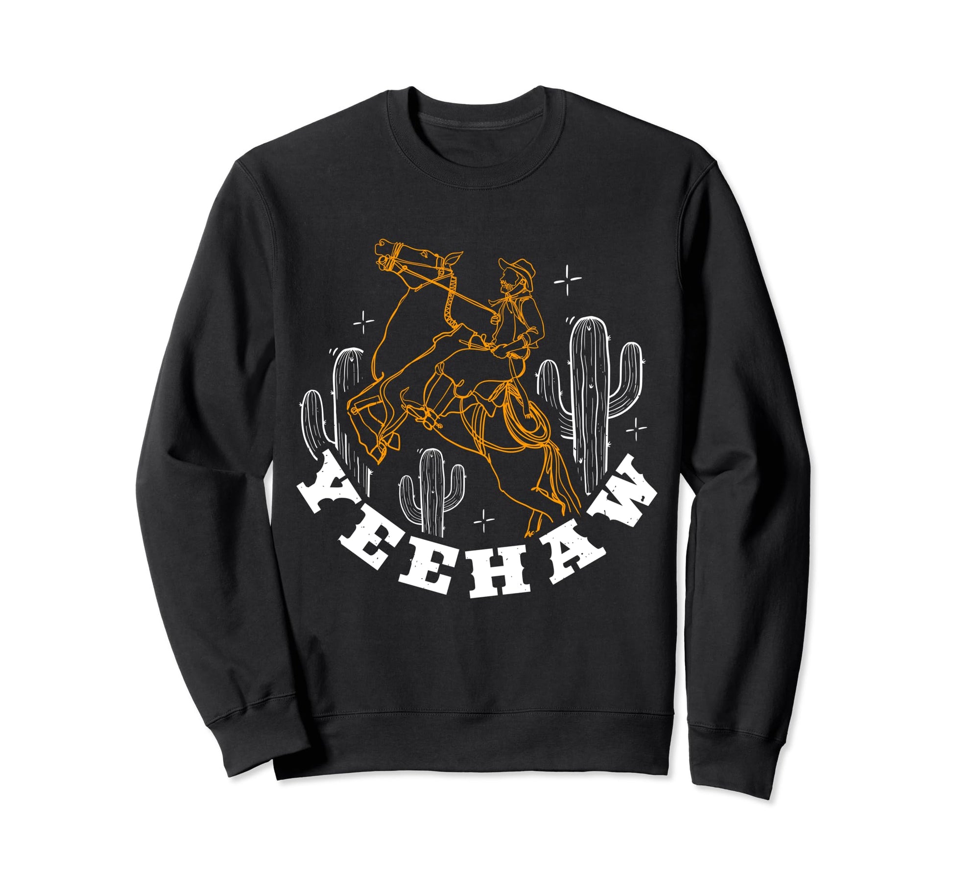 Yeehaw Cowboy Sunset Western Sweatshirt - Streetwear Style for Adults - T-Shirt, Sweatshirt, Hoodie