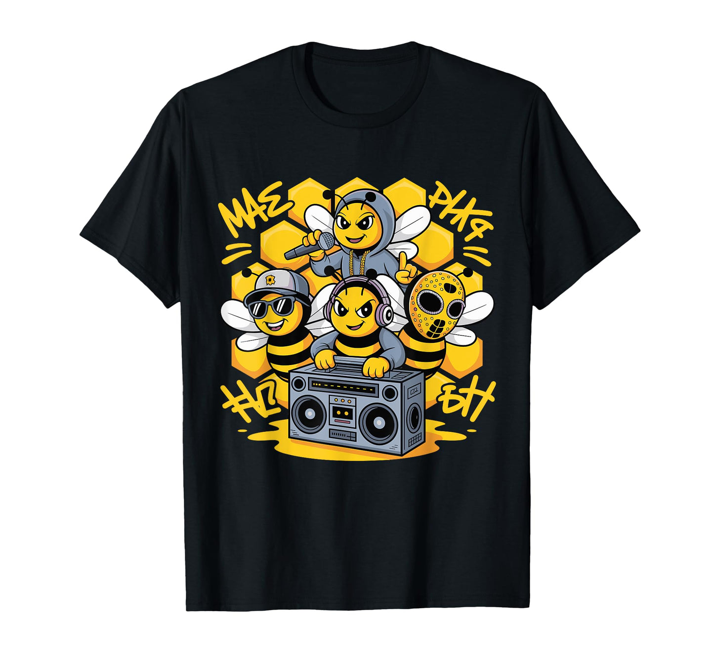 Bees Hip Hop Dance Crew Old School Rap T-Shirt - Custom Art Print Unisex - T-Shirt, Sweatshirt, Hoodie