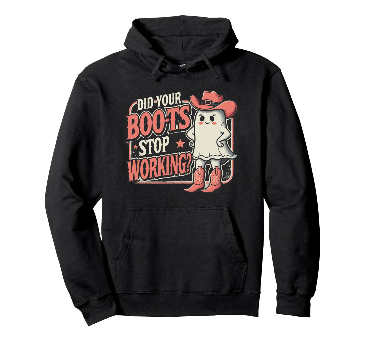 Funny Cowboy Ghost Country Western Hoodie - Casual Everyday Wear Men Women - T-Shirt, Sweatshirt, Hoodie