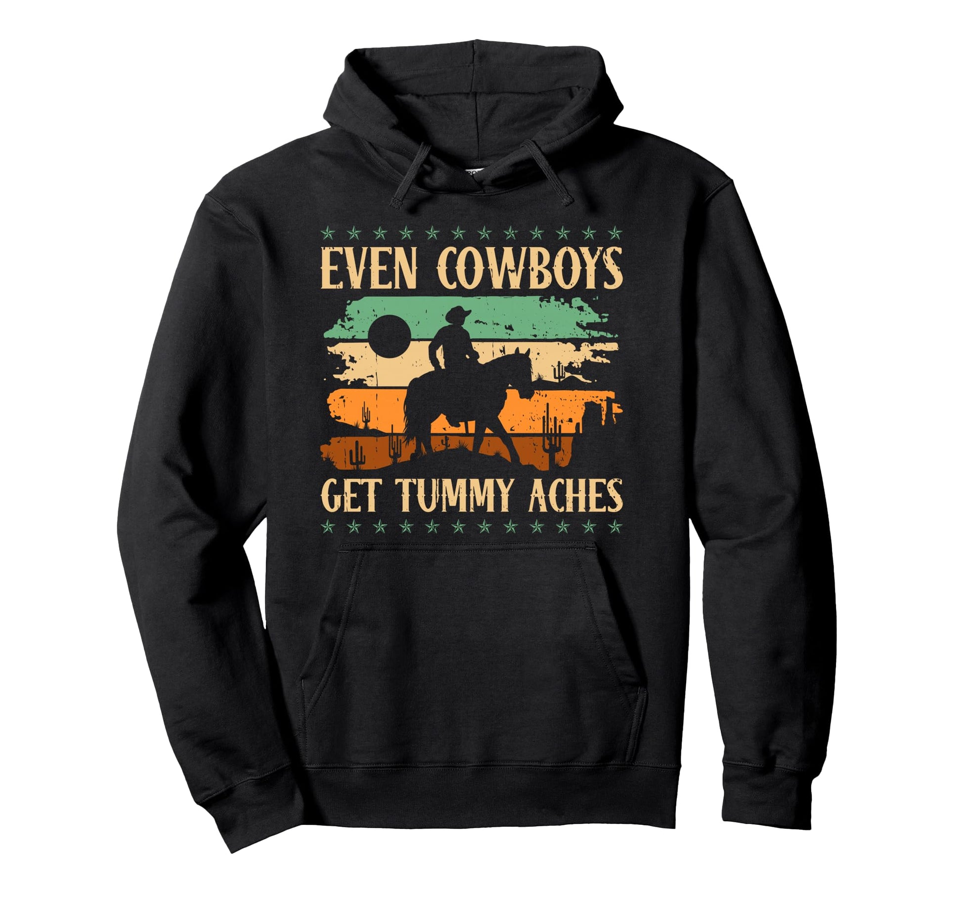 Even Cowboys Get Tummy Aches Survivor Hoodie - Trendy Graphic for Adults - T-Shirt, Sweatshirt, Hoodie