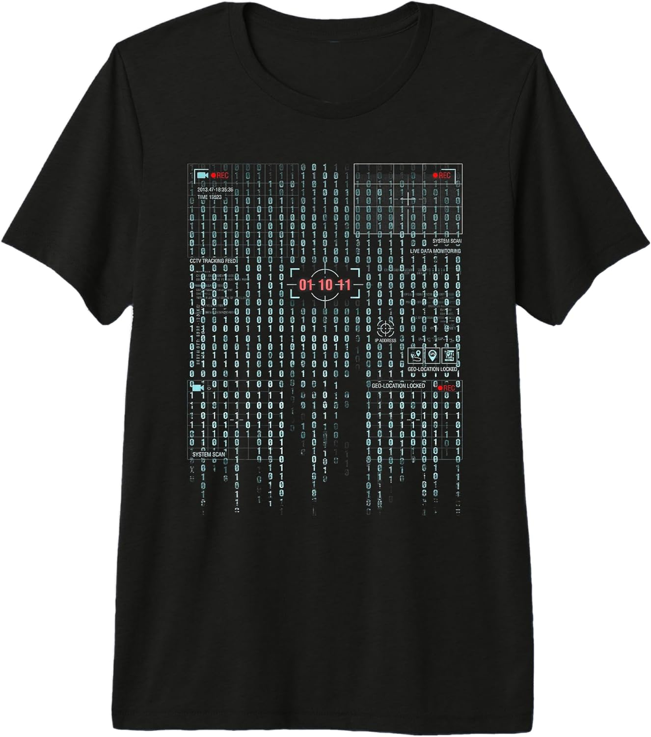 Binary Code Matrix Hacker - Adult & Kids T-Shirts, Sweatshirts & Hoodies apparel design preview 1