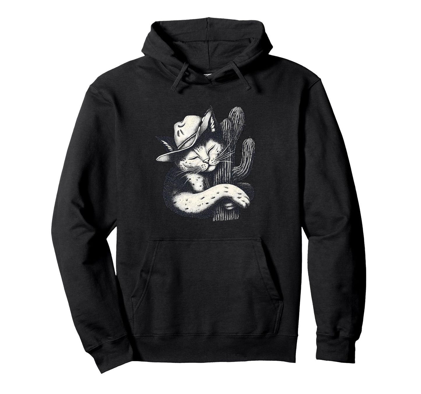 Western Country Cowgirl Funny Cowboy Cat Hoodie - Trendy Graphic Unisex - T-Shirt, Sweatshirt, Hoodie