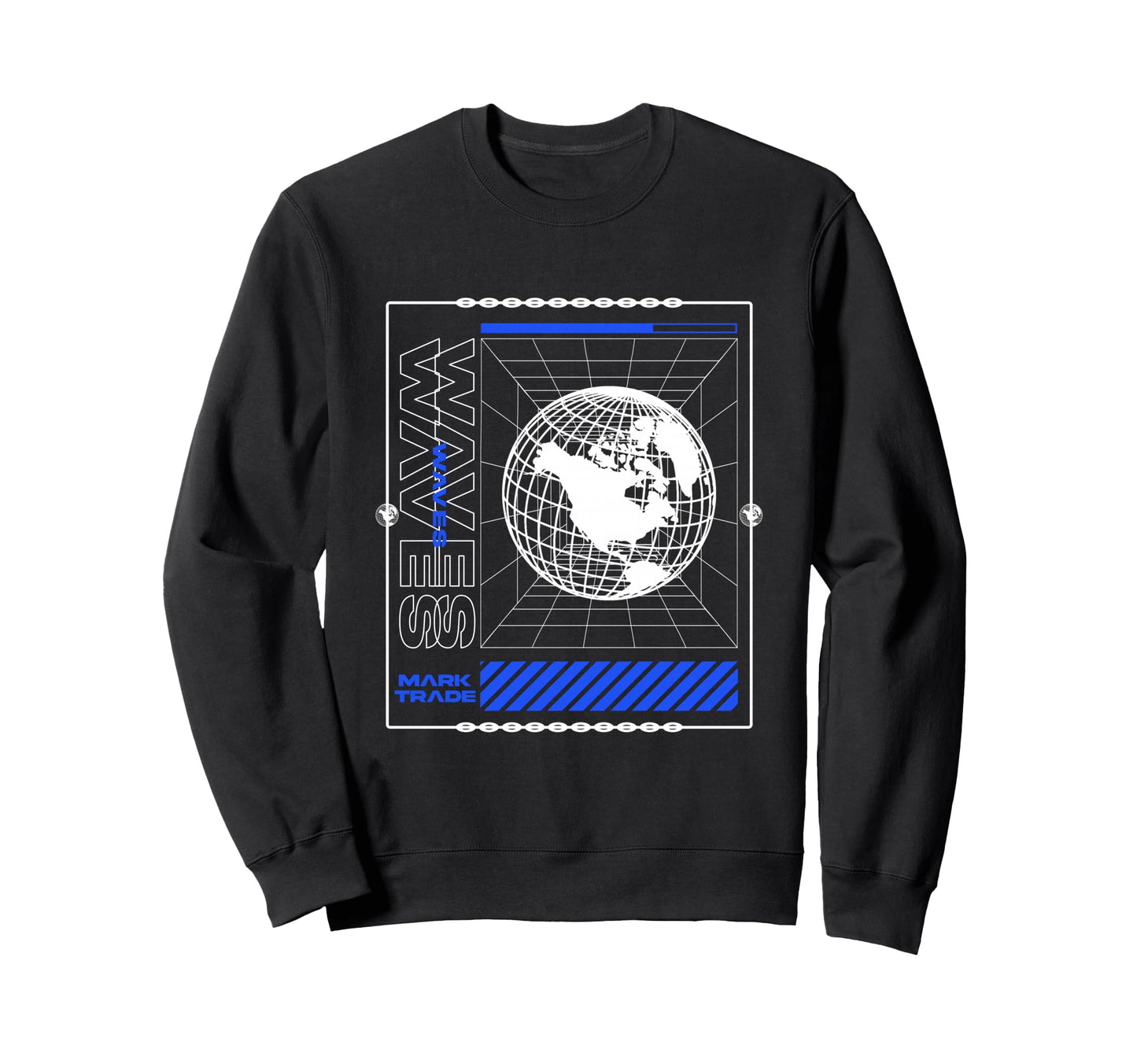 Waves Tech Future Aesthetic Edgy Sweatshirt - Aesthetic Graphic Unisex - T-Shirt, Sweatshirt, Hoodie