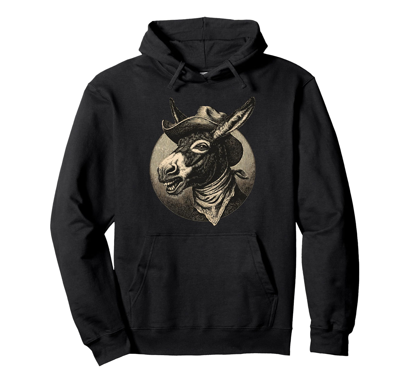 Donkey Cowboy Rodeo Cowgirl Western Hoodie - Trendy Graphic for Adults - T-Shirt, Sweatshirt, Hoodie