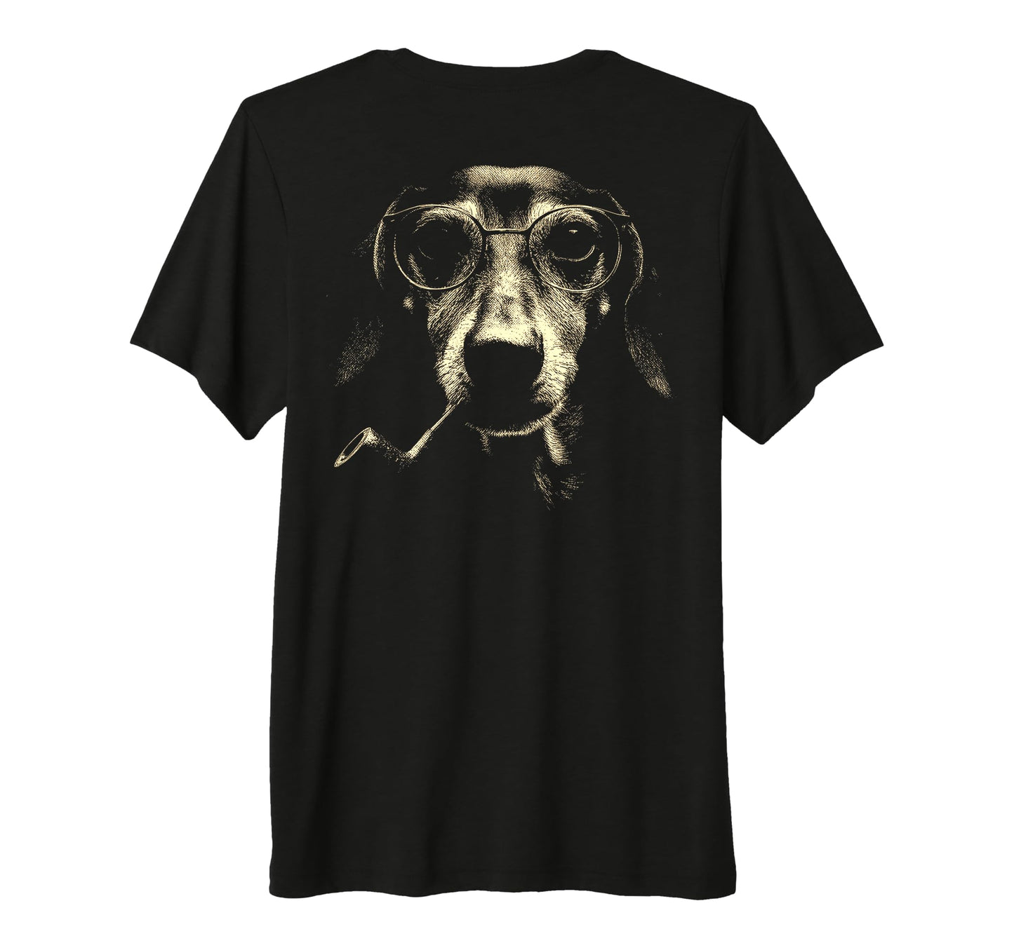 Dachshund Smoking Pipe Grunge Meme T-Shirt - Custom Art Print for Adults - T-Shirt, Sweatshirt, Hoodie