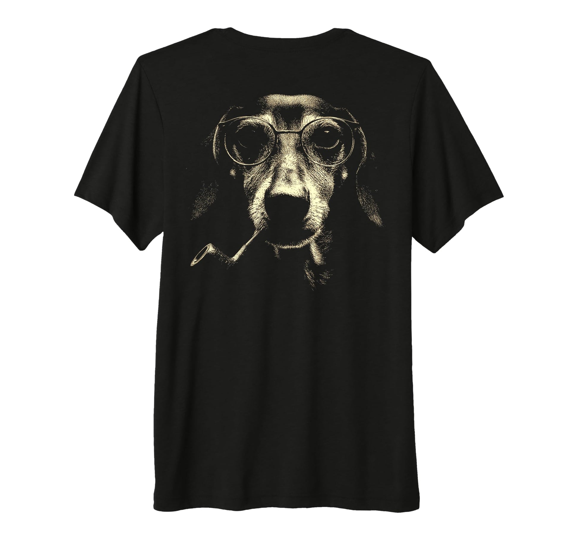 Dachshund Smoking Pipe Grunge Meme T-Shirt - Custom Art Print for Adults - T-Shirt, Sweatshirt, Hoodie