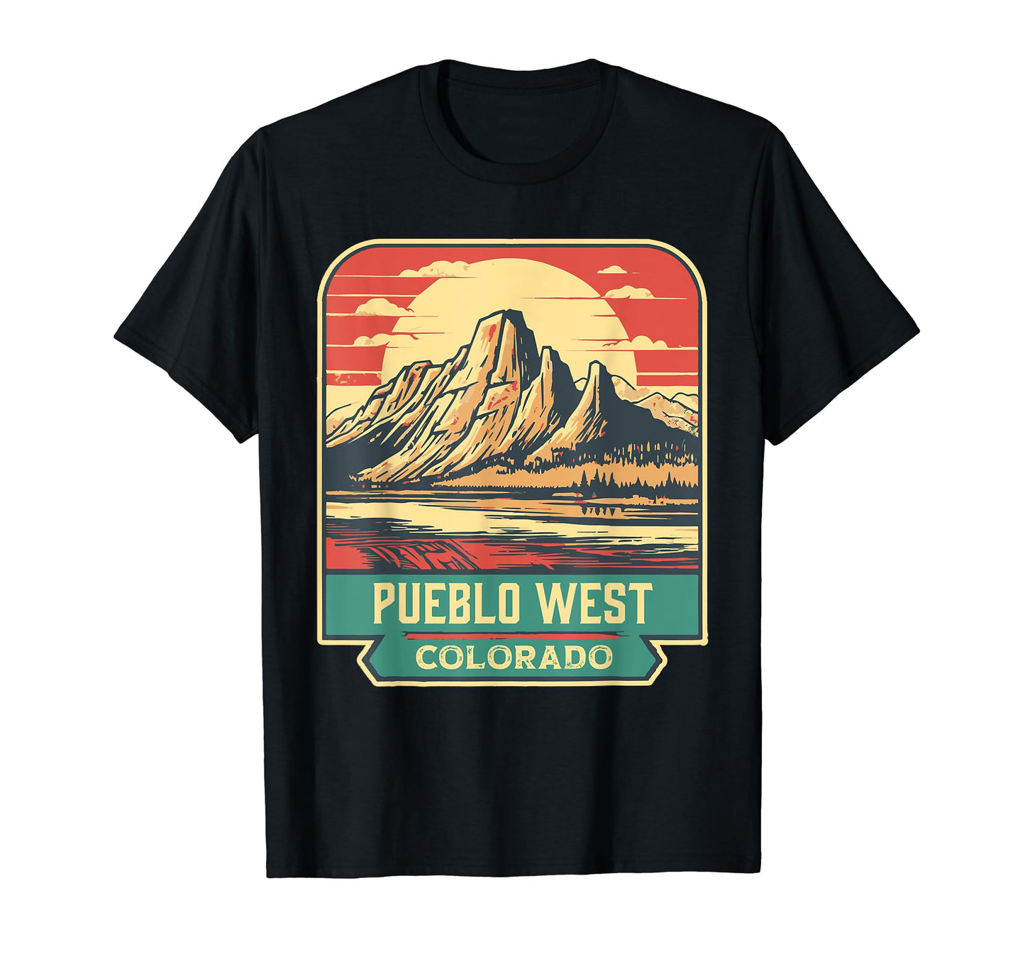 Pueblo West Colorado Mountain T-Shirt - Casual Everyday Wear for Adults - T-Shirt, Sweatshirt, Hoodie
