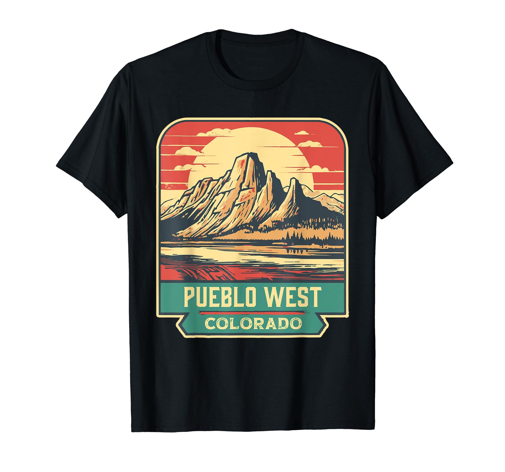 Pueblo West Colorado Mountain T-Shirt - Casual Everyday Wear for Adults - T-Shirt, Sweatshirt, Hoodie