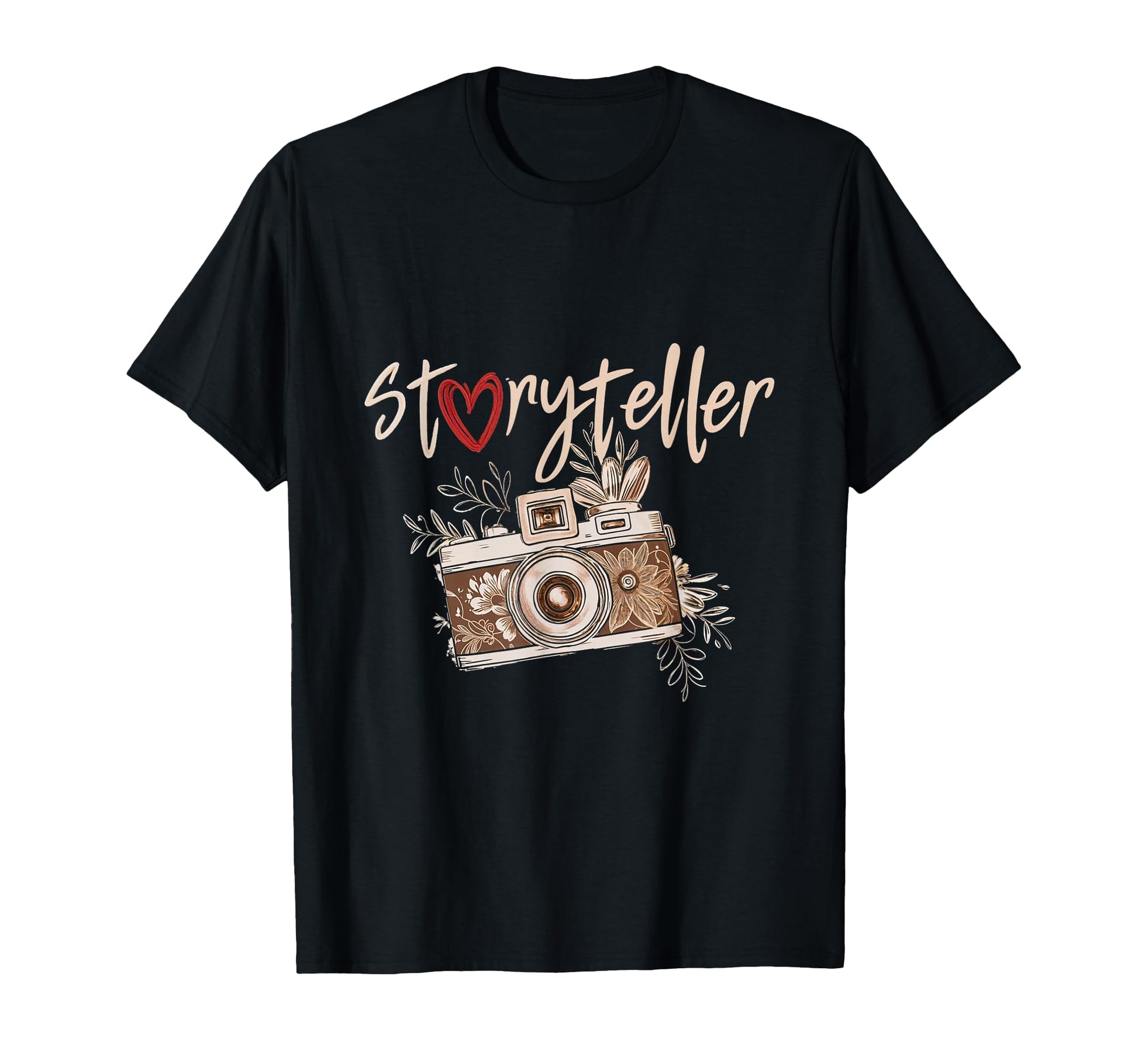 Storyteller Camera Art Photography Flower T-Shirt - Trendy Graphic Unisex - T-Shirt, Sweatshirt, Hoodie