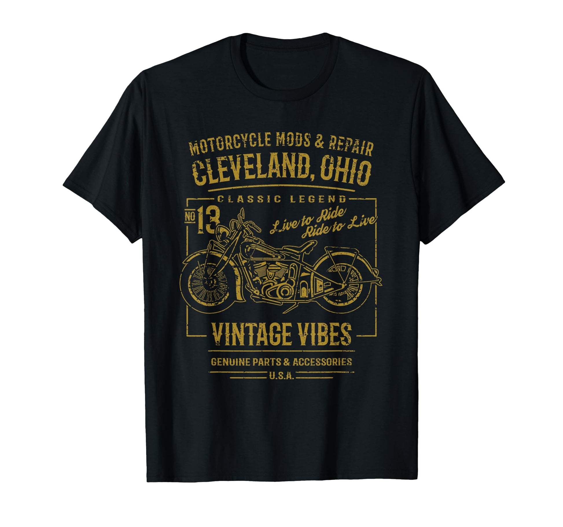 Cleveland Oh Usa Motorcycle Adventure T-Shirt - Graphic Print Men Women - T-Shirt, Sweatshirt, Hoodie