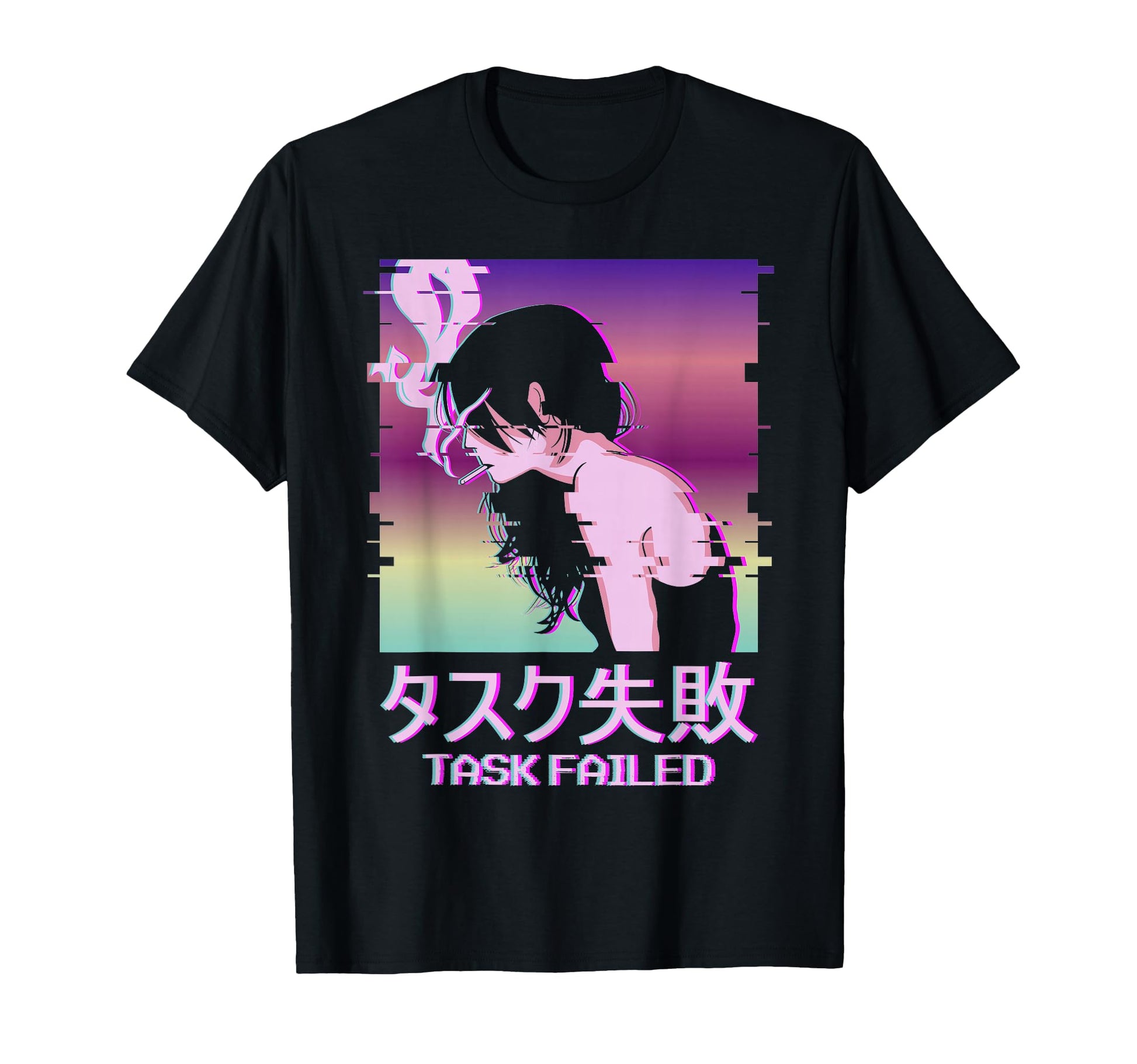 Task Failed Japan Vaporwave Alt T-Shirt - Aesthetic Graphic Men Women - T-Shirt, Sweatshirt, Hoodie