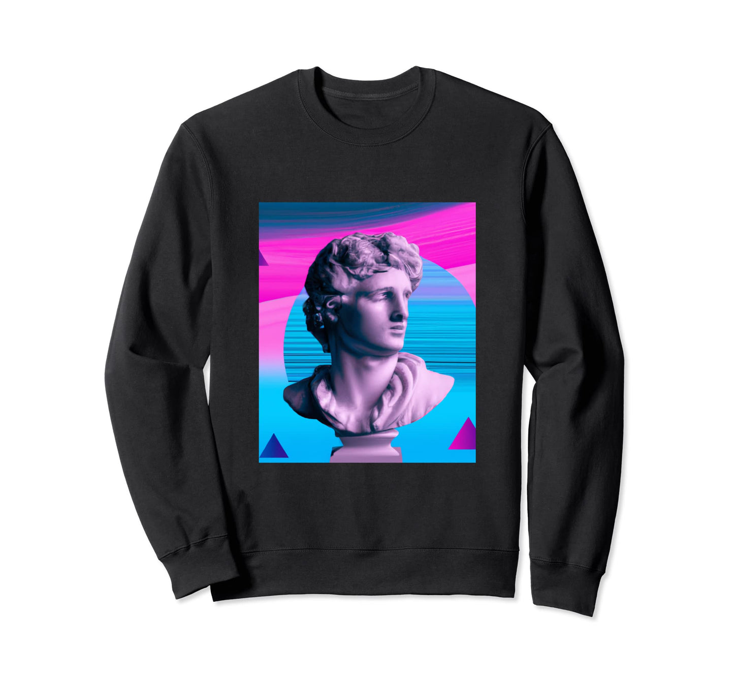 Vaporwave Bust Greek Bust Sweatshirt - Custom Art Print for Adults - T-Shirt, Sweatshirt, Hoodie