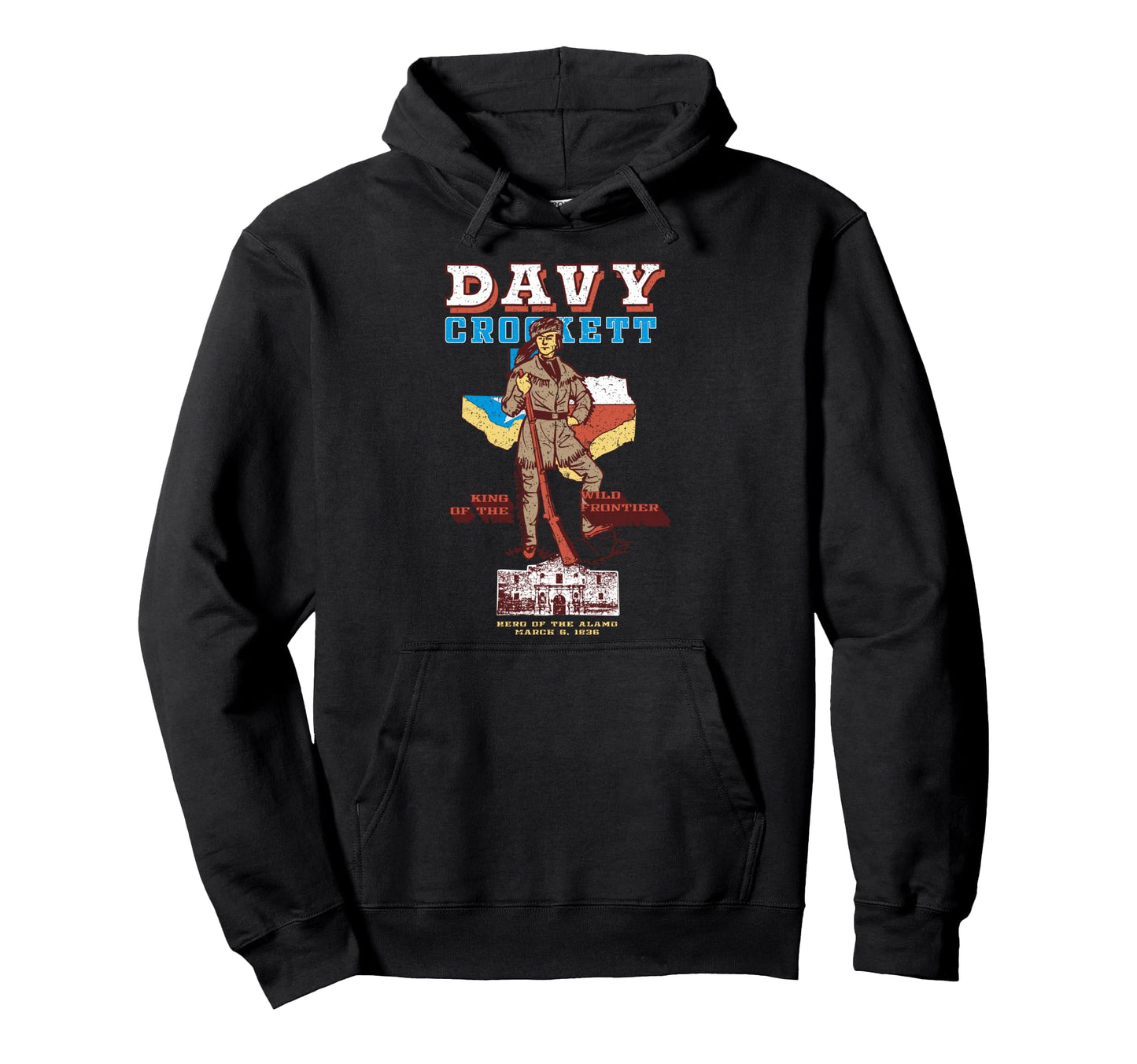 Davy Crockett Texas Alamo Cowboy Hoodie - Aesthetic Graphic Men Women - T-Shirt, Sweatshirt, Hoodie