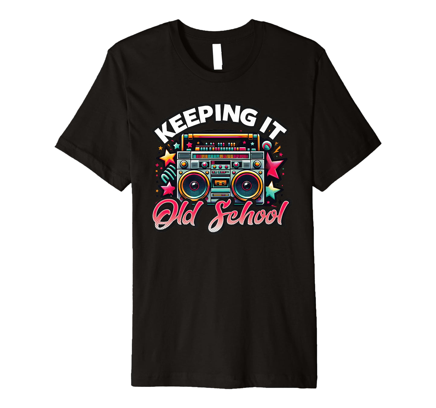 Keeping It Old School 80S Boombox Hip T-Shirt - Trendy Graphic for Adults - T-Shirt, Sweatshirt, Hoodie