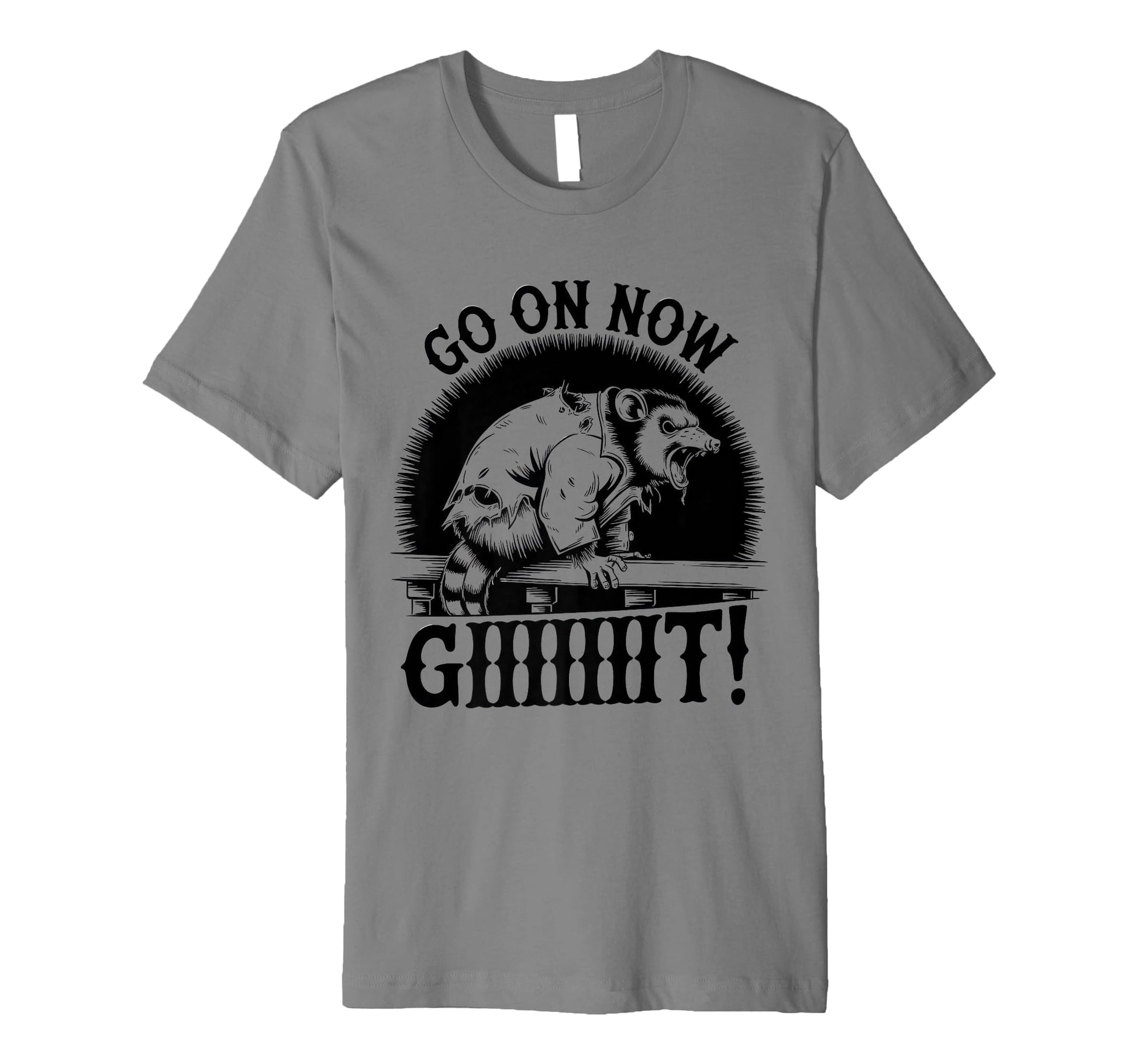 Go Now Git Cowboy Opossum Country T-Shirt - Unique Graphic Men Women - T-Shirt, Sweatshirt, Hoodie