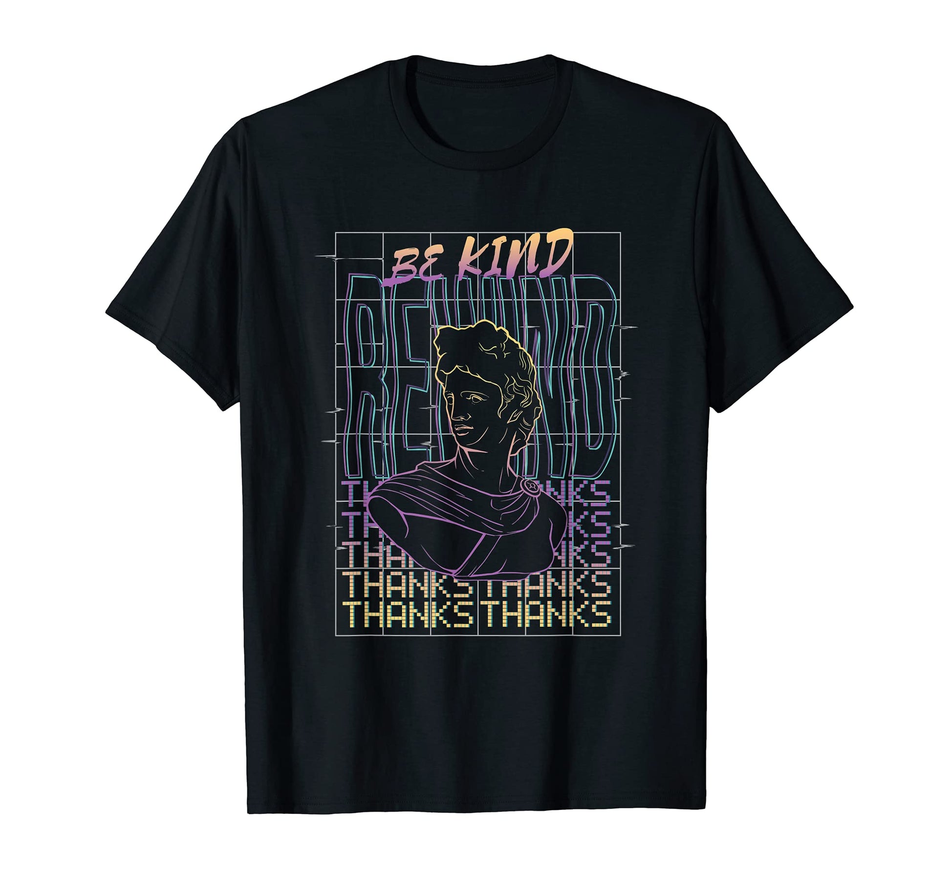 Be Kind Rewind Vaporwave Aesthetics Art T-Shirt - Novelty Apparel Unisex - T-Shirt, Sweatshirt, Hoodie