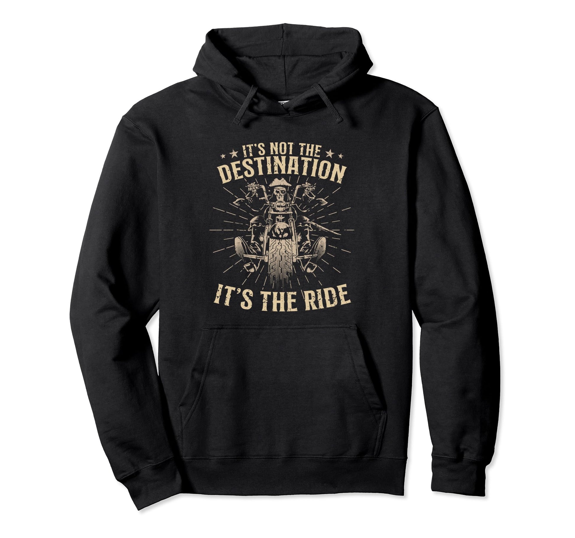 Its Not Destination Its Ride Motorcycle Hoodie - Trendy Graphic Unisex - T-Shirt, Sweatshirt, Hoodie