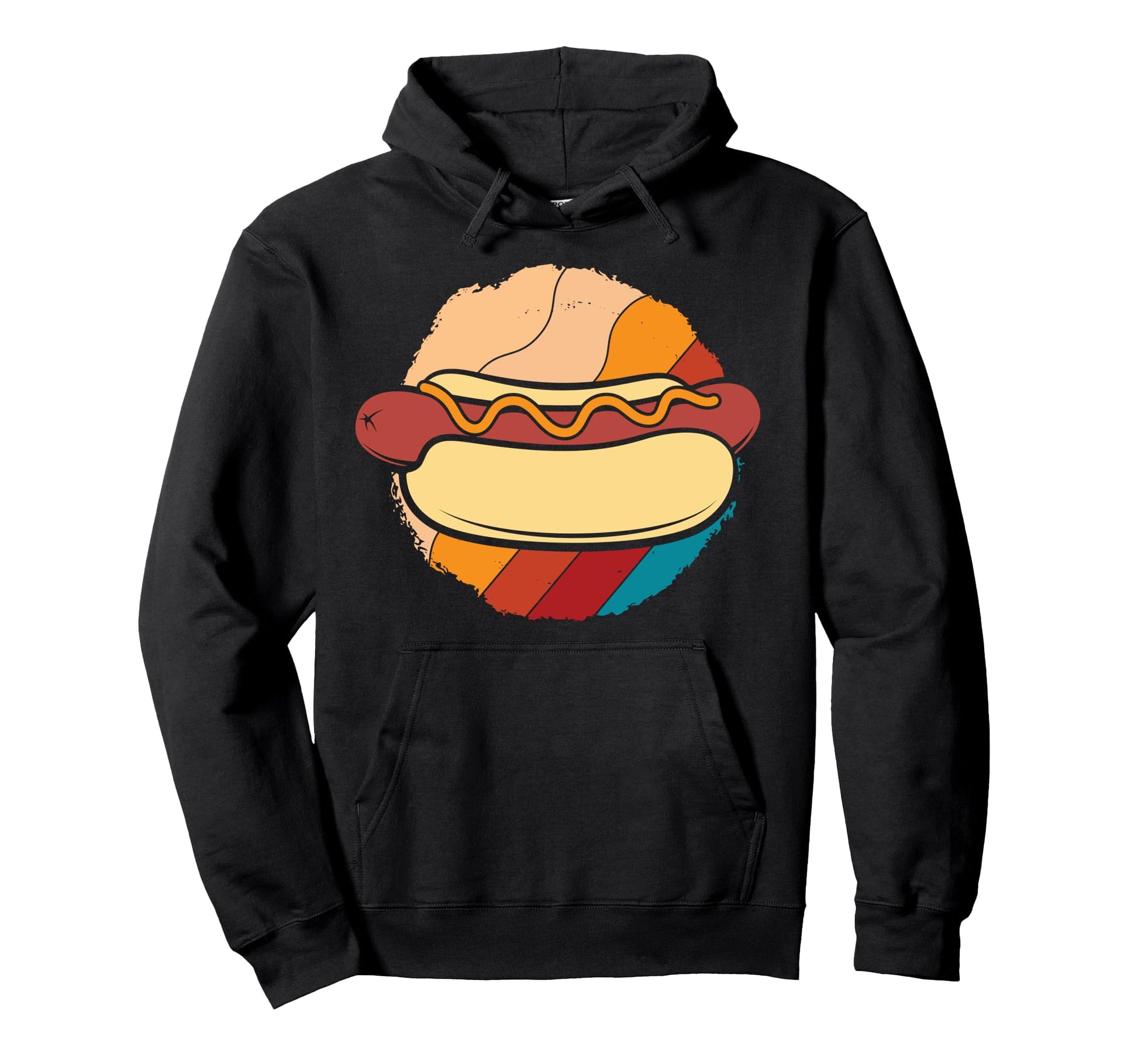 Hot Dog Lover Rainbow Vibes Hoodie - Trendy Graphic Unisex - T-Shirt, Sweatshirt, Hoodie