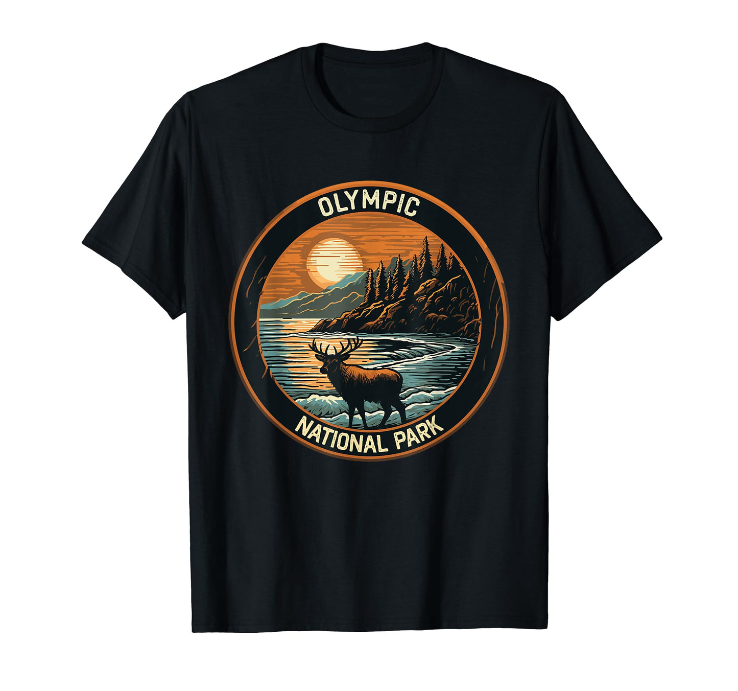 Olympic National Park Washington T-Shirt - Minimalist Print Unisex - T-Shirt, Sweatshirt, Hoodie