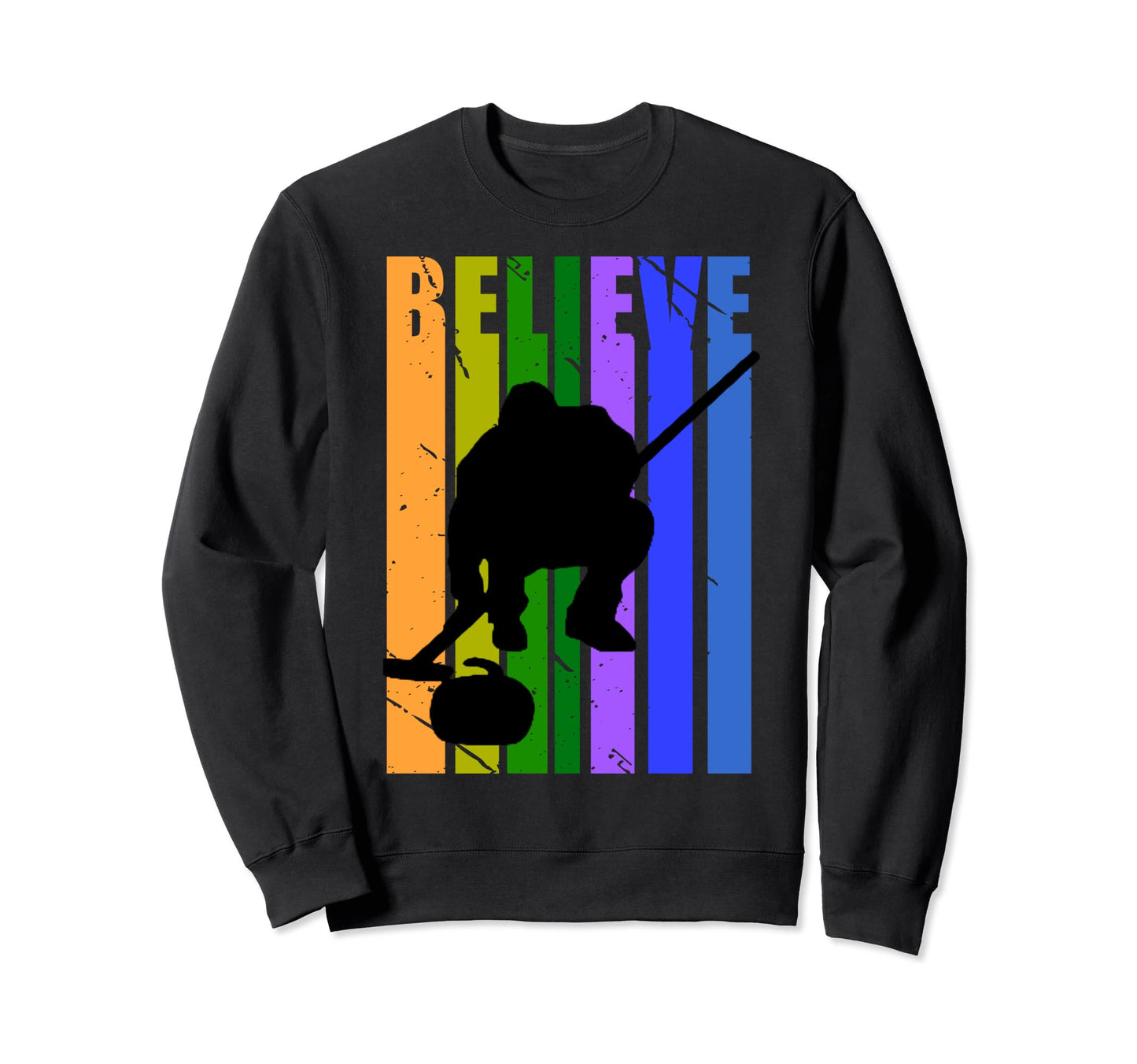 Mens Ice Curling Winter Sports Sweatshirt - Novelty Apparel for Adults - T-Shirt, Sweatshirt, Hoodie