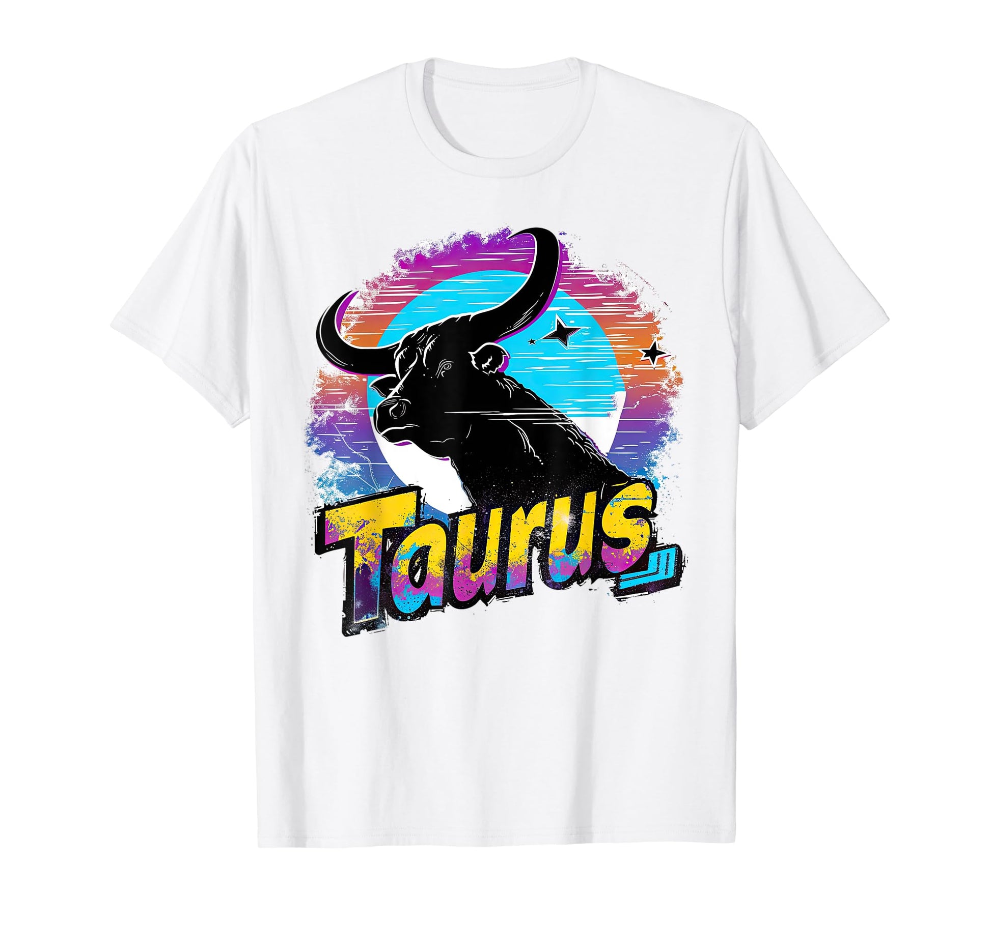 Taurus Zodiac Sign Vaporwave Aesthetic T-Shirt - Trendy Graphic Unisex - T-Shirt, Sweatshirt, Hoodie