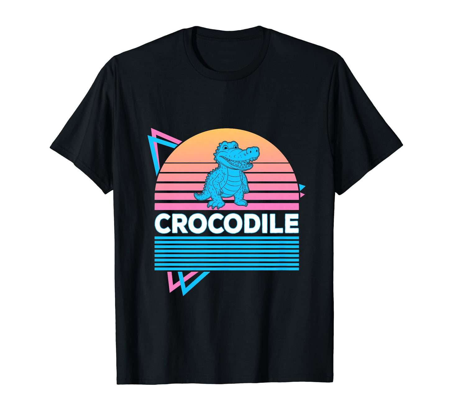 Crocodile Vaporwave Aesthetic T-Shirt - Casual Everyday Wear Men Women - T-Shirt, Sweatshirt, Hoodie