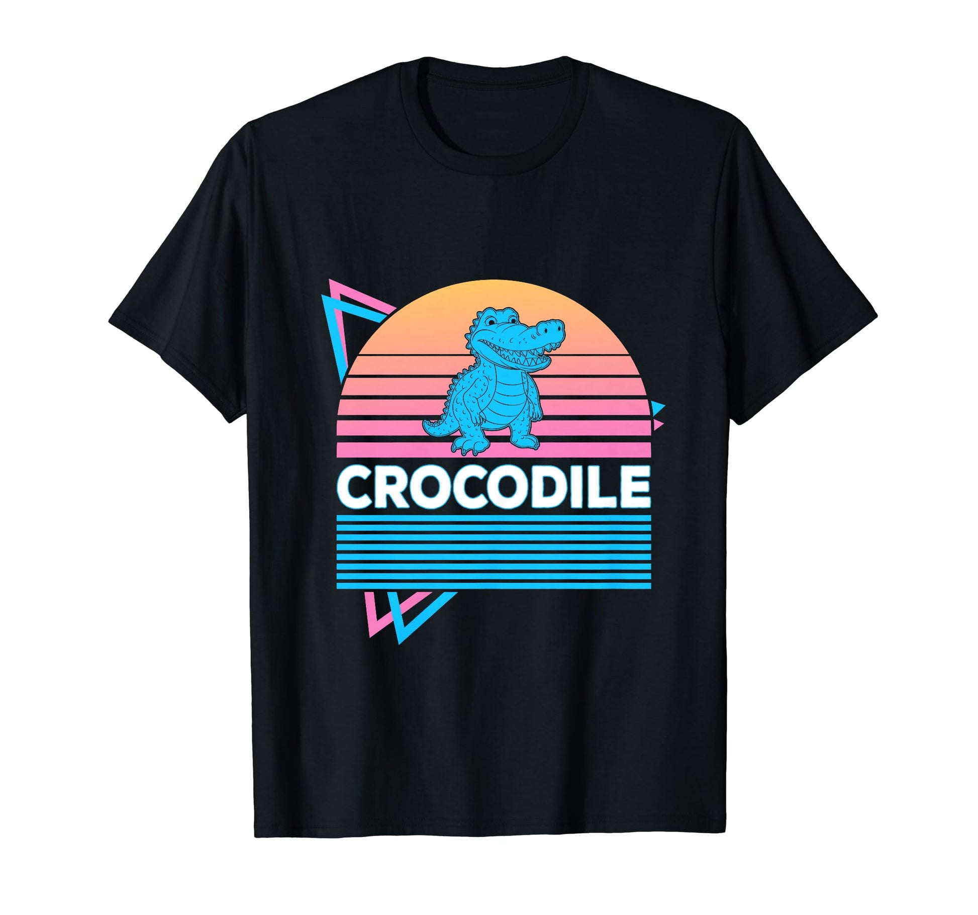 Crocodile Vaporwave Aesthetic T-Shirt - Casual Everyday Wear Men Women - T-Shirt, Sweatshirt, Hoodie