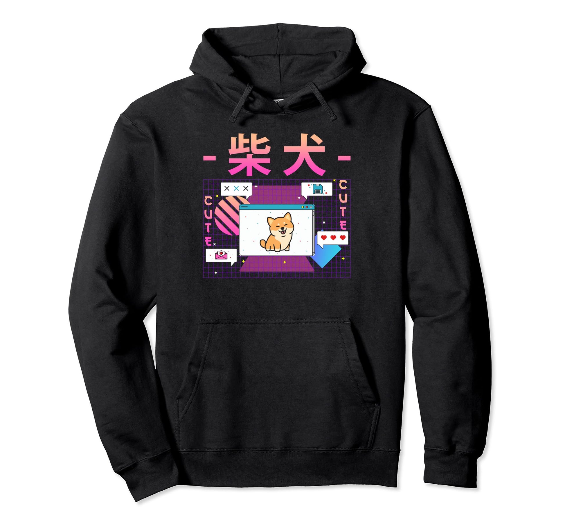 Japanese Vaporwave Animals Japan Hoodie - Casual Everyday Wear Men Women - T-Shirt, Sweatshirt, Hoodie