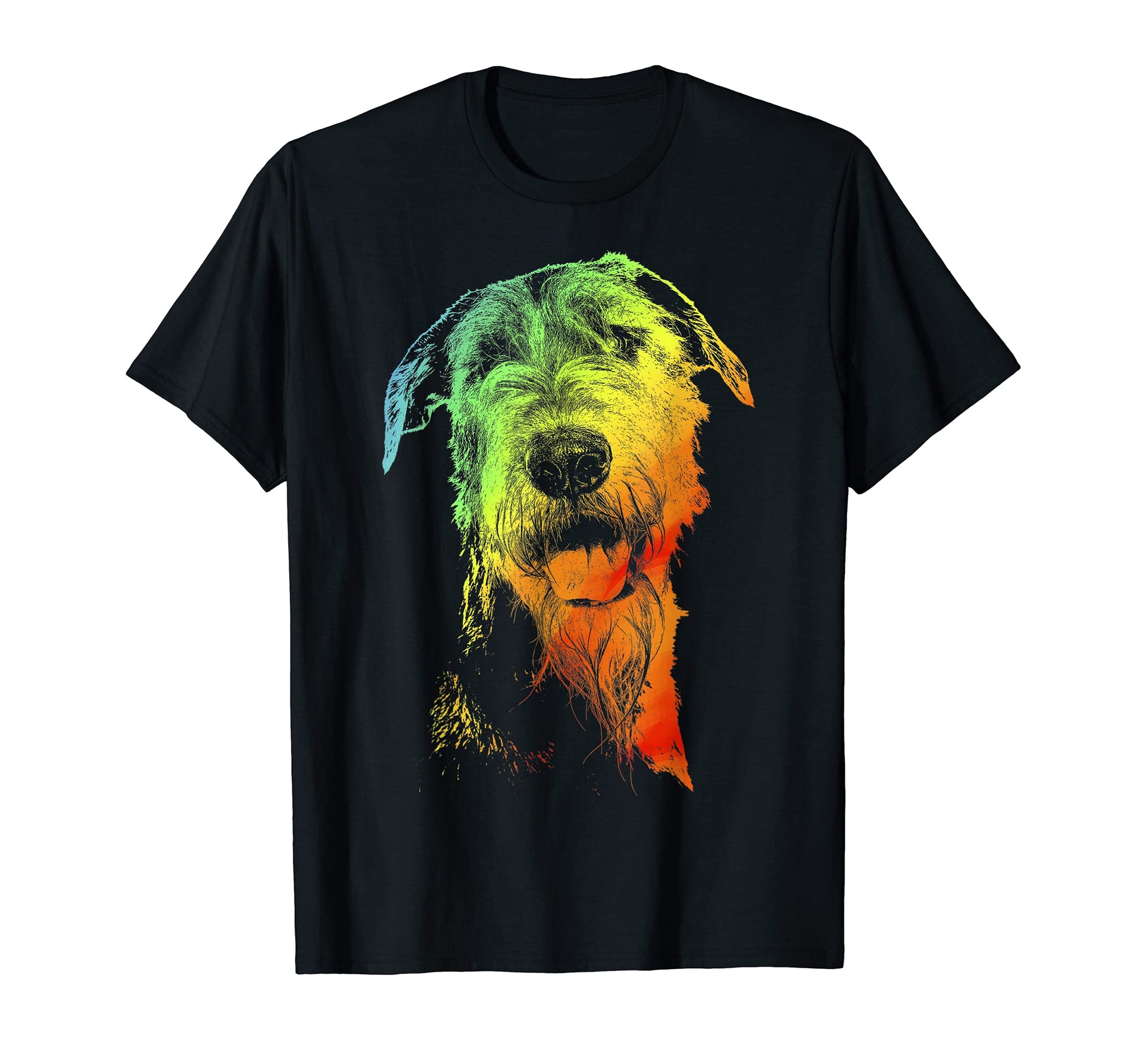 Irish Wolfhound Colorful Rainbow T-Shirt - Custom Art Print for Adults - T-Shirt, Sweatshirt, Hoodie