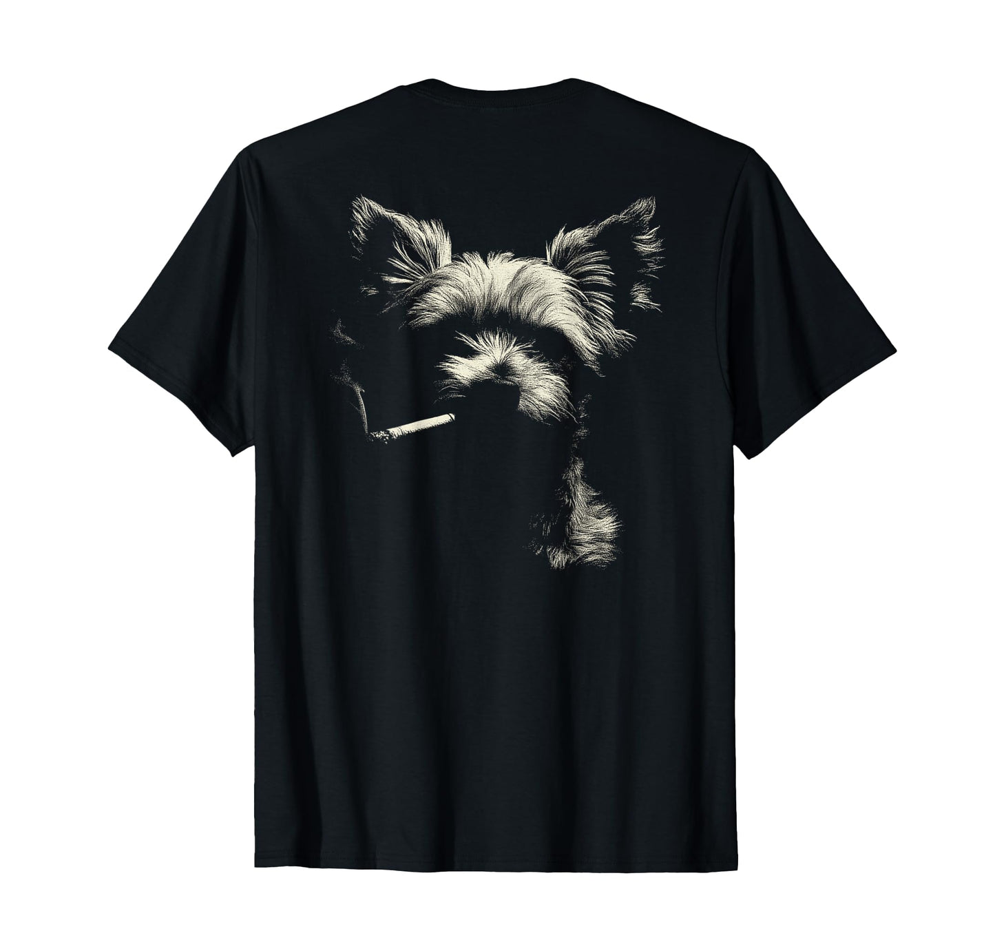 Yorkshire Terrier Smoking Cigarette T-Shirt - Graphic Print Men Women - T-Shirt, Sweatshirt, Hoodie