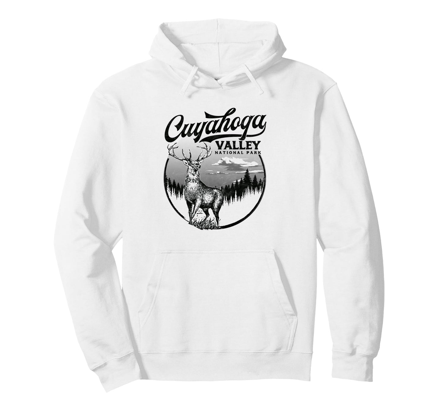 Cuyahoga Valley National Park Stag Hoodie - Novelty Apparel for Adults - T-Shirt, Sweatshirt, Hoodie
