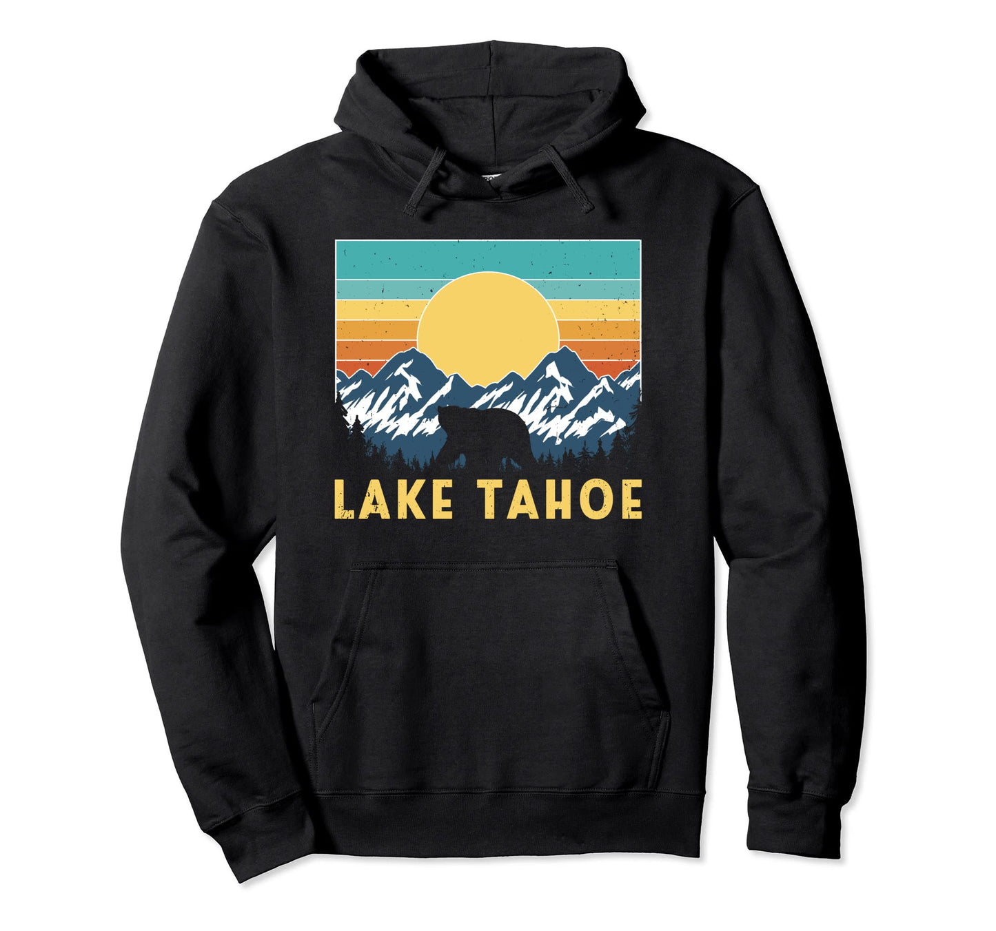 Lake Tahoe National Mountain Sunset Hoodie - Custom Art Print Men Women - T-Shirt, Sweatshirt, Hoodie