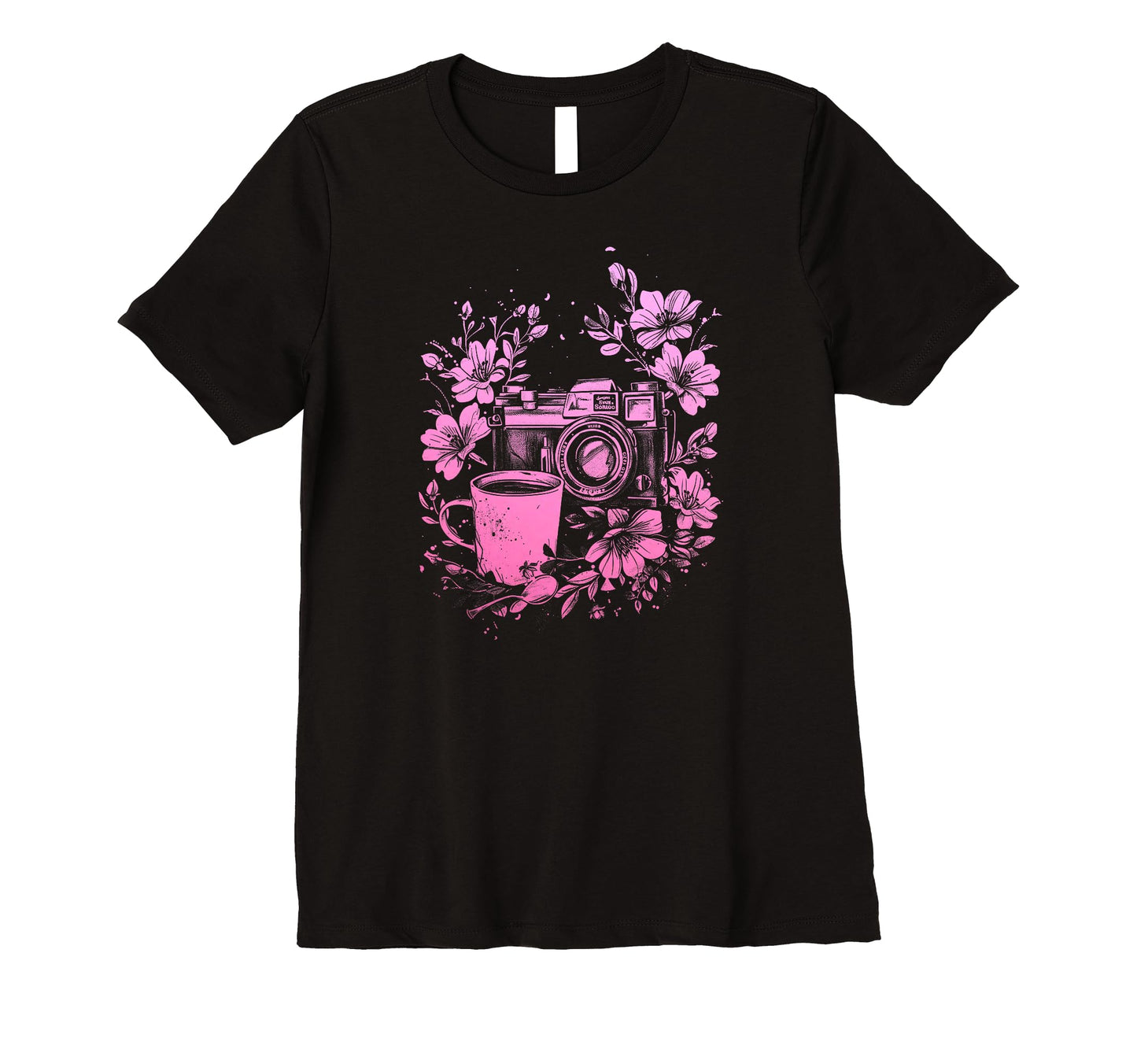 Womens Photographer Coffee Camera T-Shirt - Streetwear Style for Adults - T-Shirt, Sweatshirt, Hoodie