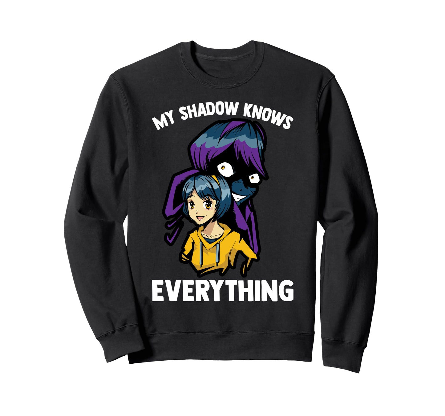 Alt Aesthetics My Shadow Knows Sweatshirt - Minimalist Print Unisex - T-Shirt, Sweatshirt, Hoodie