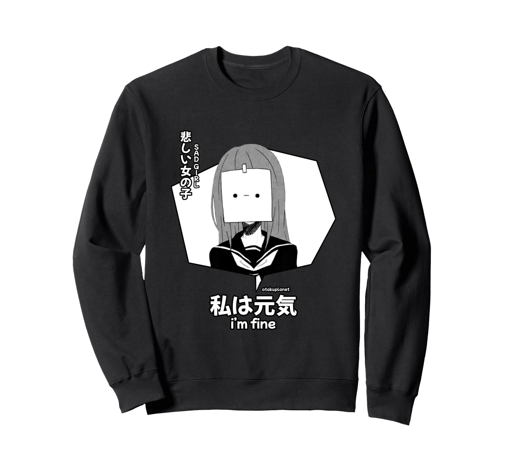 Japan Sad Anime Anime Meme Vaporwave Sweatshirt - Graphic Print Unisex - T-Shirt, Sweatshirt, Hoodie