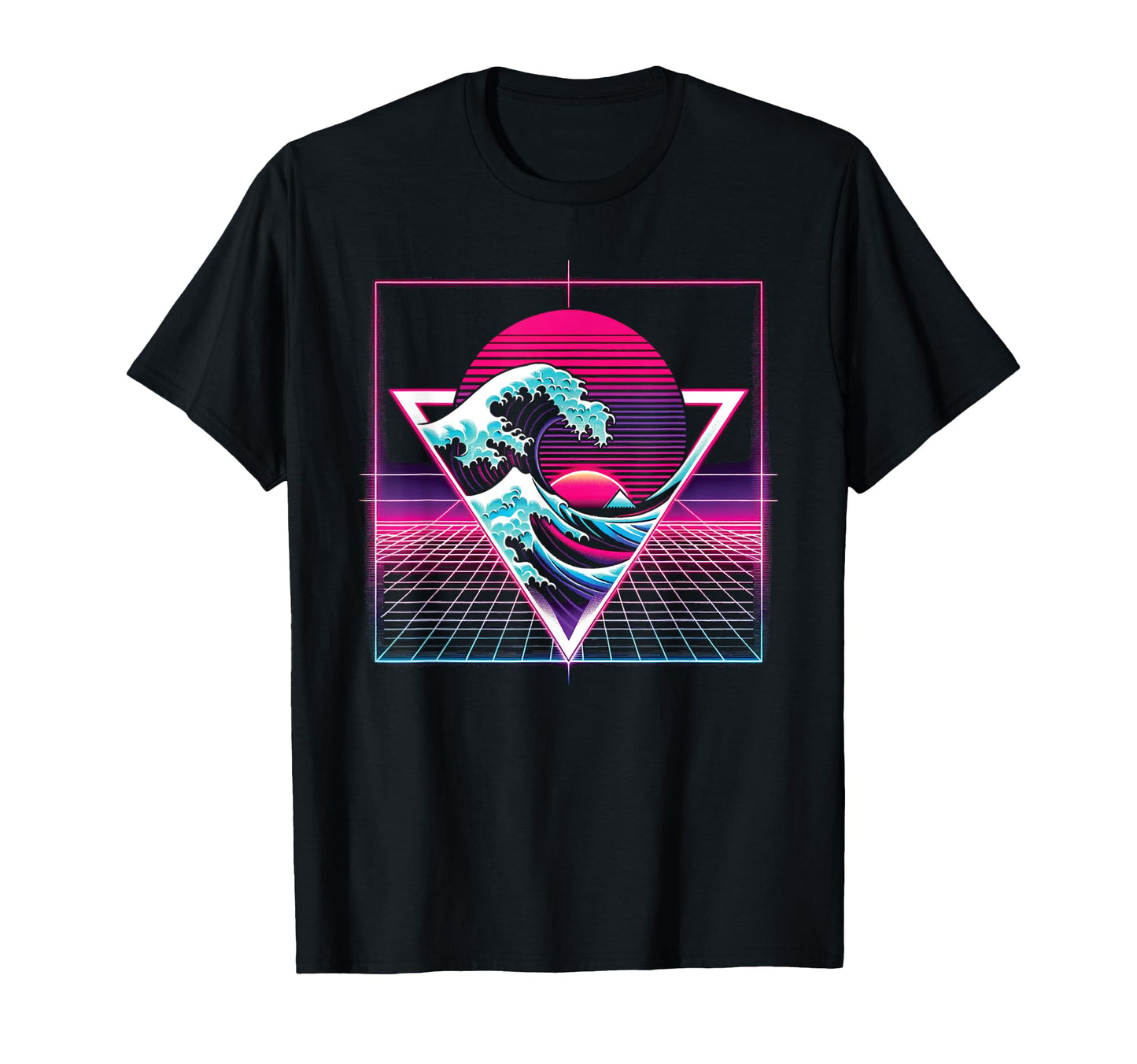 Great Wave Kanagawa Vaporwave Aesthetic T-Shirt - Fun Novelty Design Unisex - T-Shirt, Sweatshirt, Hoodie