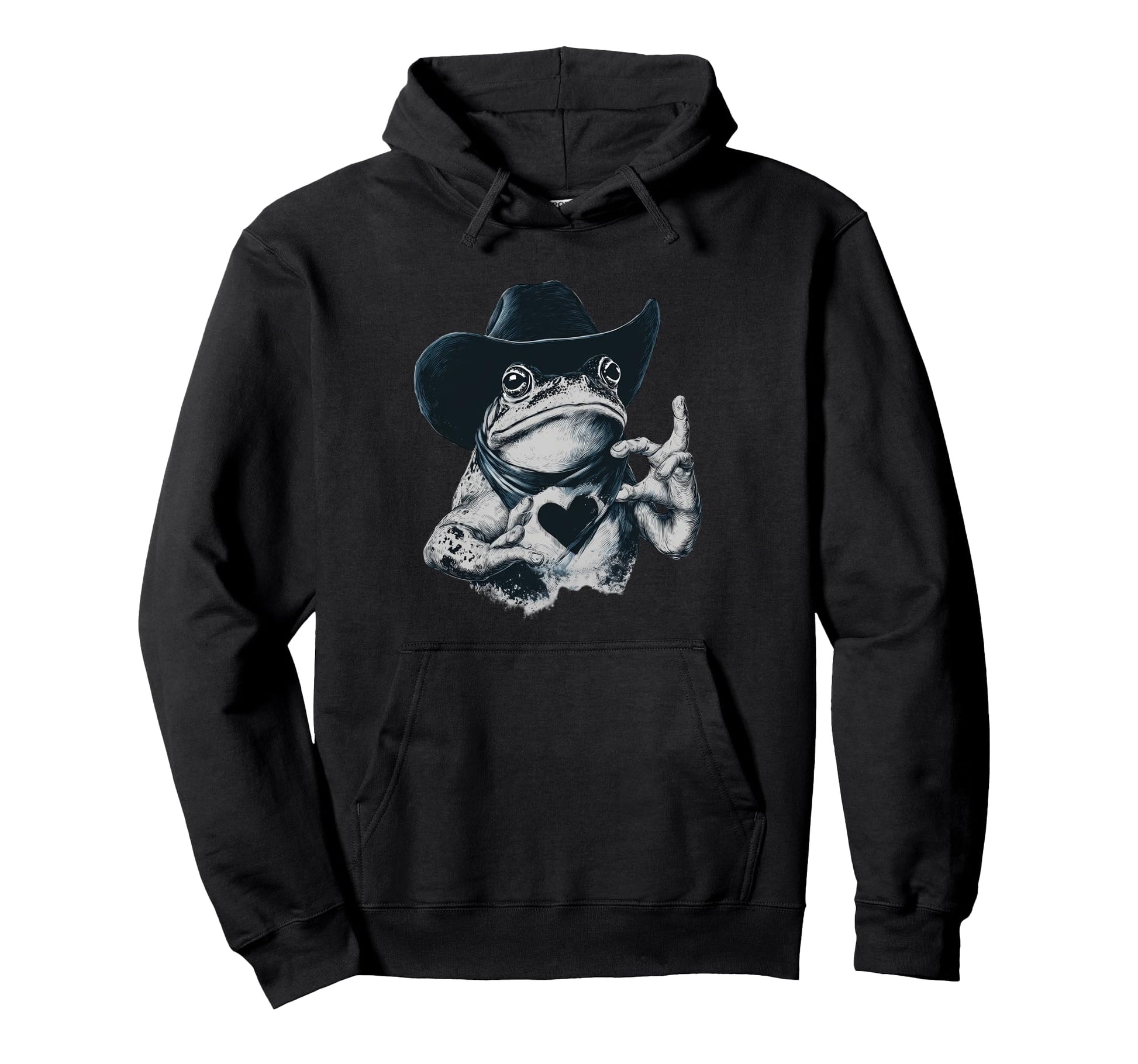 Frog Cowboy Toad Rodeo Cowgirl Hoodie - Casual Everyday Wear Unisex - T-Shirt, Sweatshirt, Hoodie
