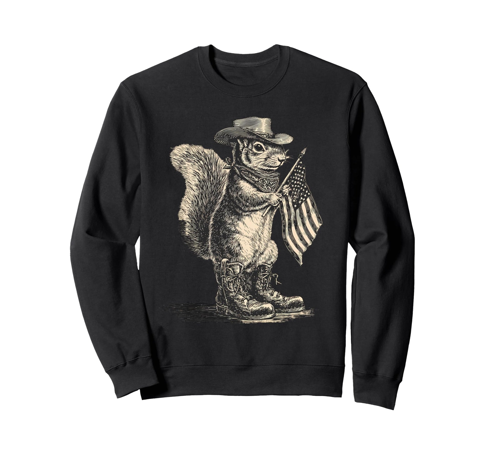 Squirrel Cowboy Rodeo Cowgirl Sweatshirt - Novelty Apparel Men Women - T-Shirt, Sweatshirt, Hoodie