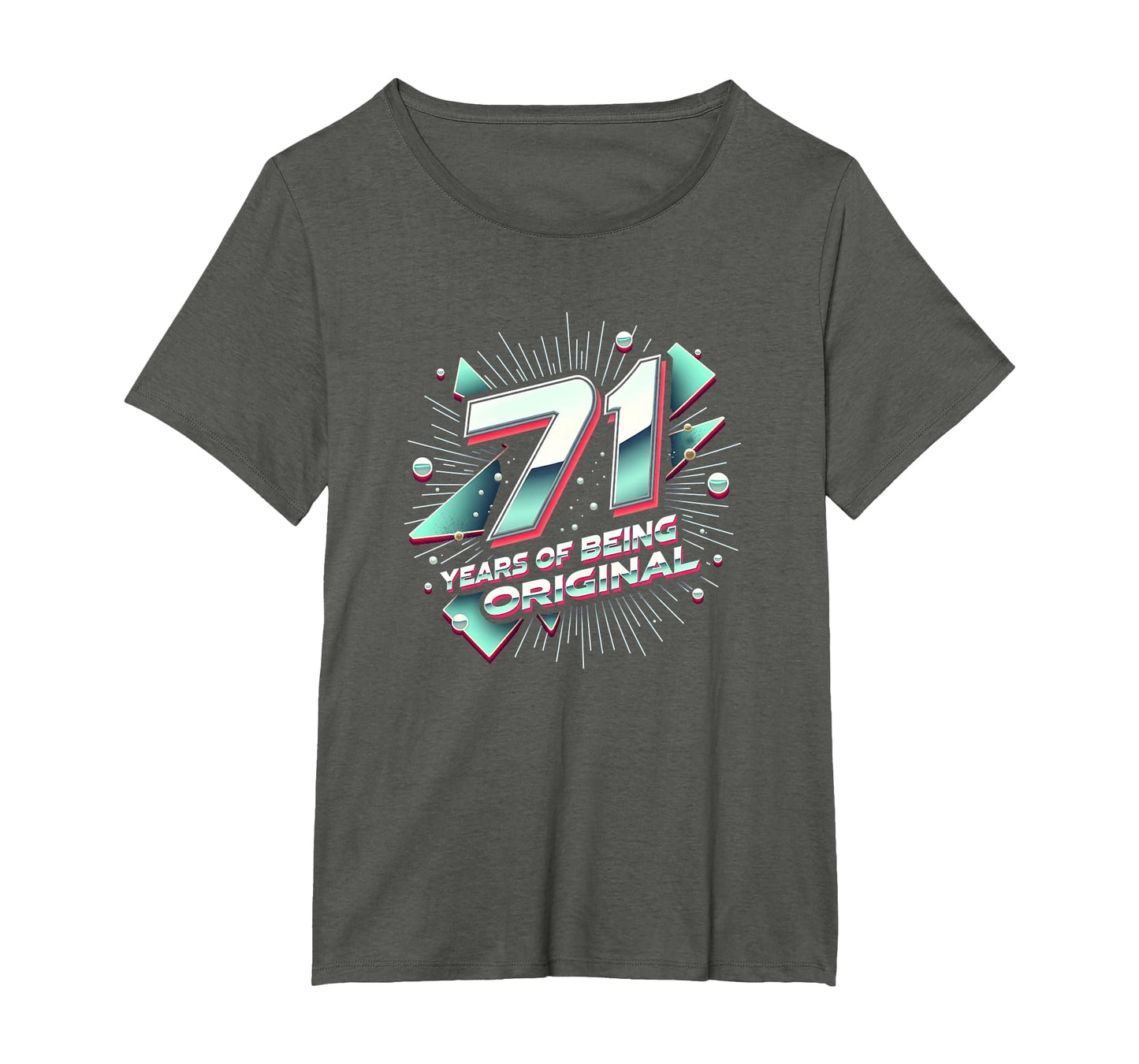 71 Years Original Birthday Gift Typography T-Shirt - Graphic Print Unisex - T-Shirt, Sweatshirt, Hoodie
