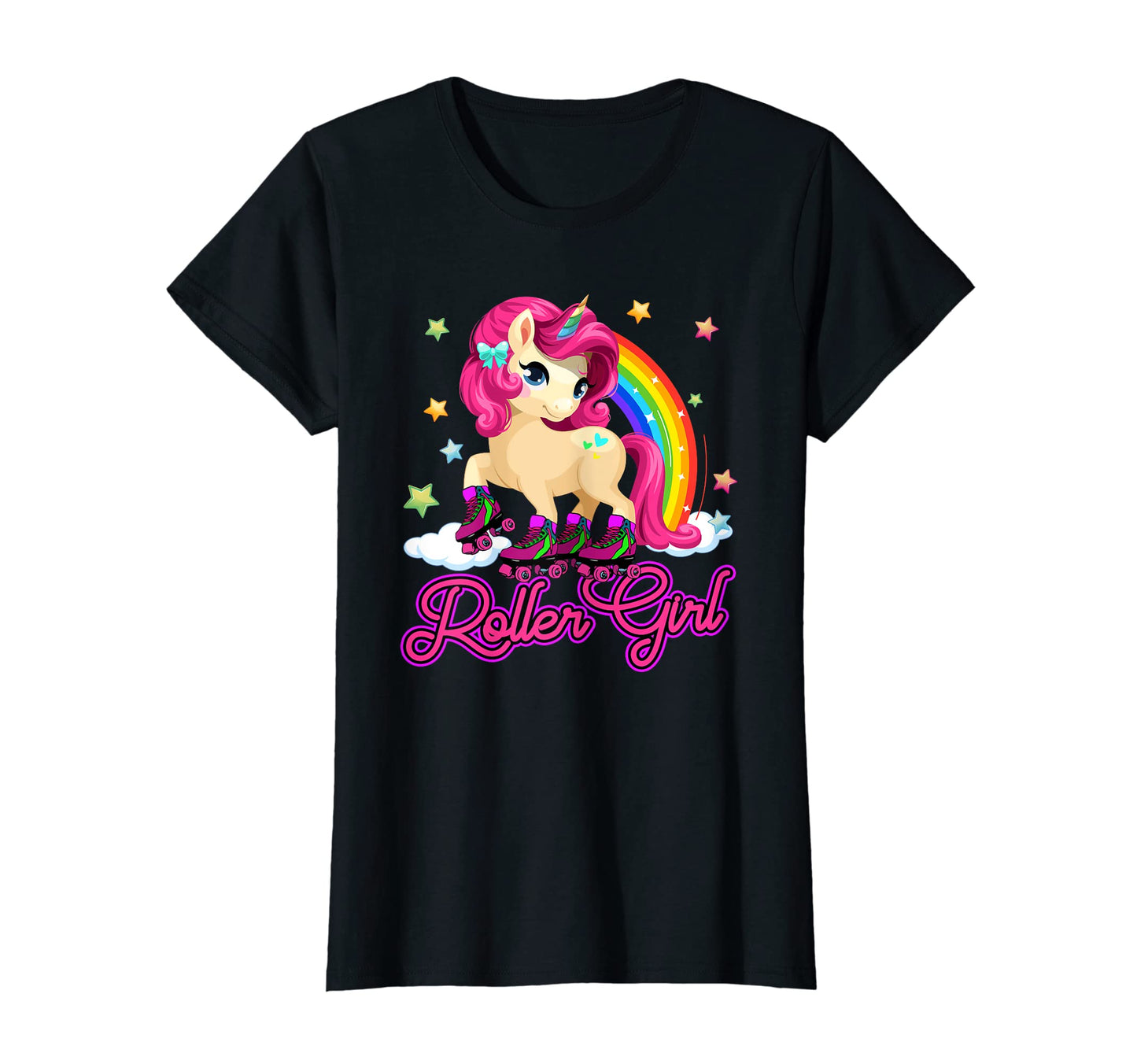 Unicorn Skating 70S 80S Roller T-Shirt - Fun Novelty Design for Adults - T-Shirt, Sweatshirt, Hoodie