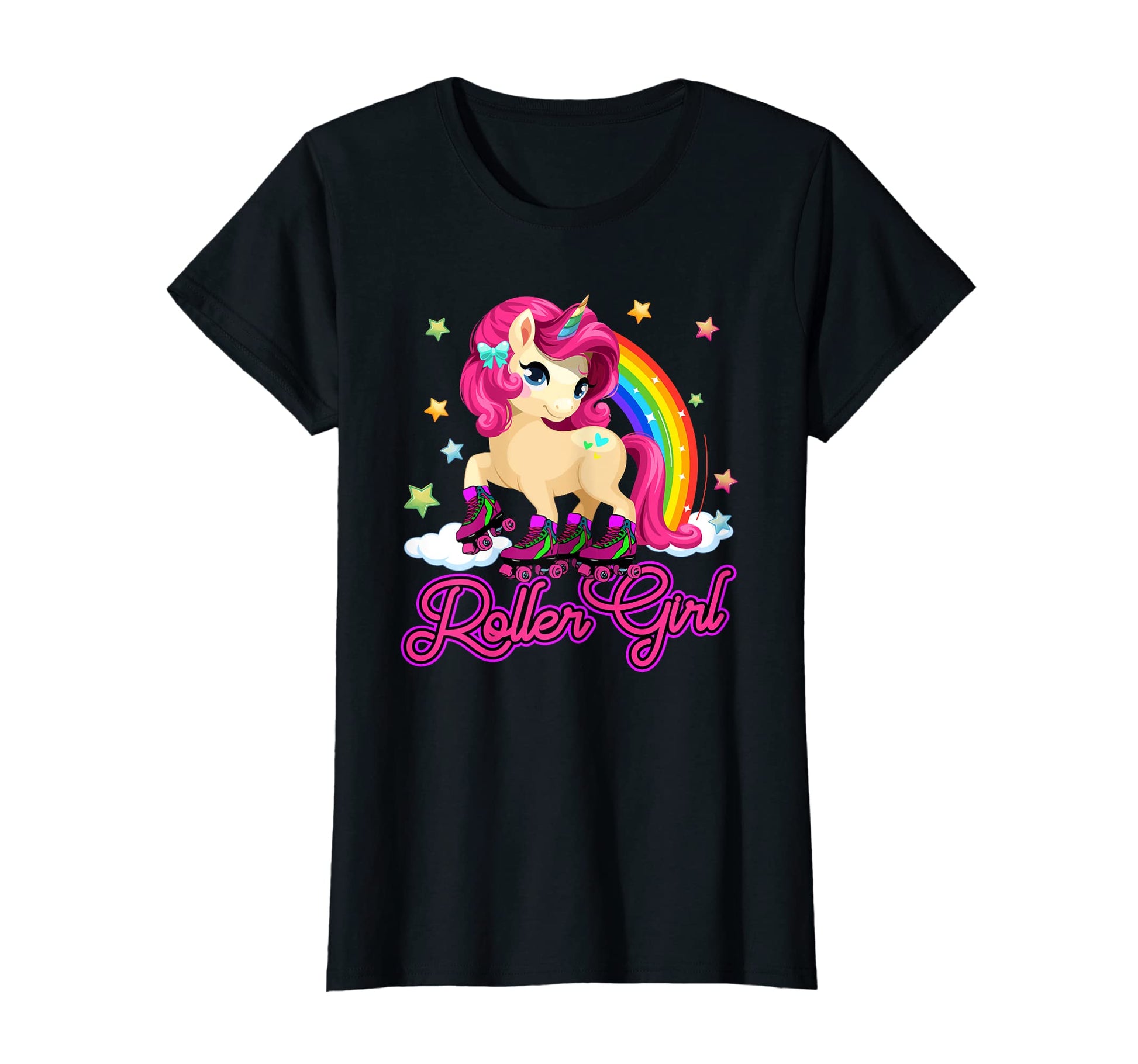 Unicorn Skating 70S 80S Roller T-Shirt - Fun Novelty Design for Adults - T-Shirt, Sweatshirt, Hoodie